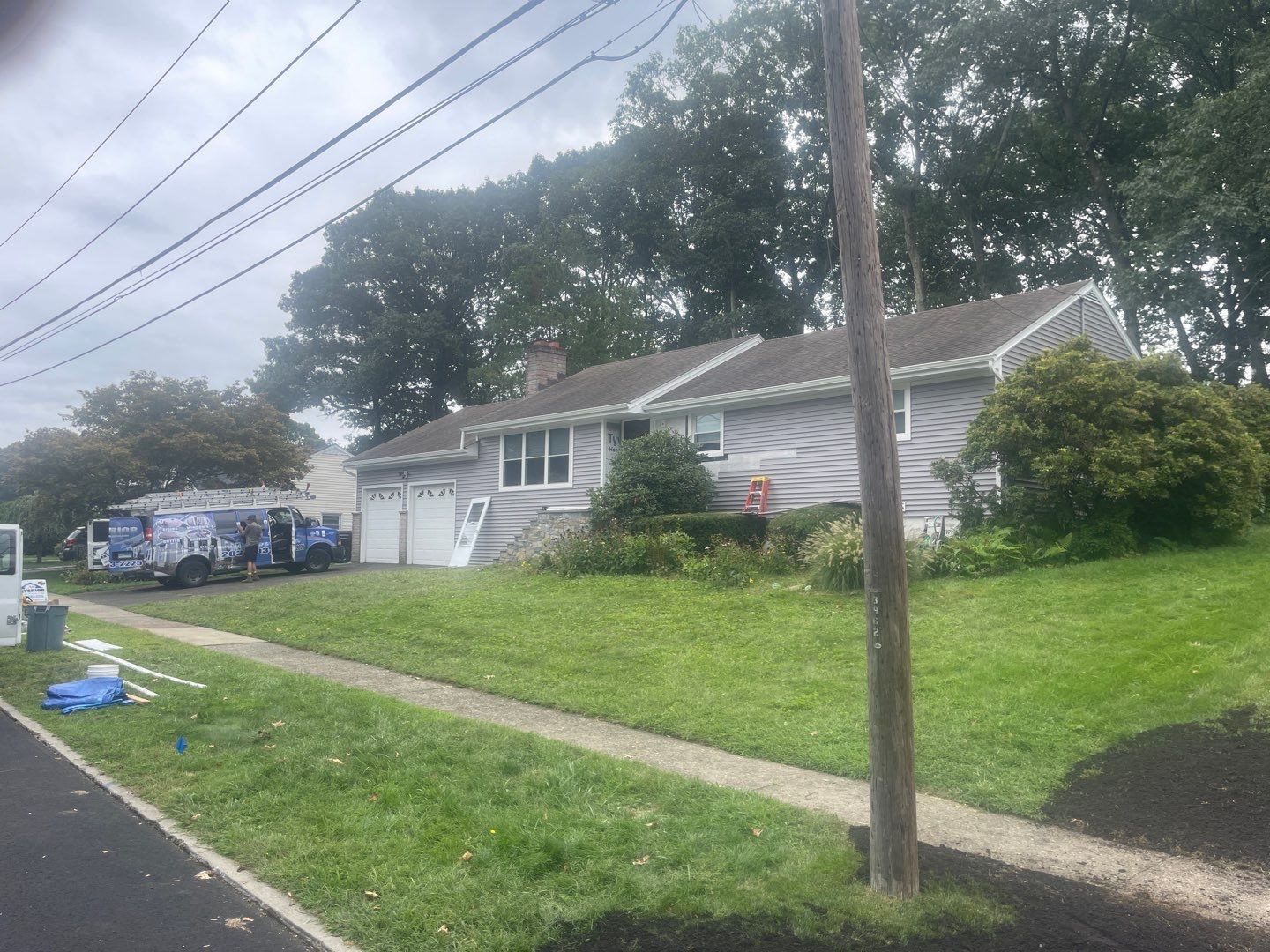 Siding Installation using CertainTeed Monogram Vinyl Siding - D4 - Granite Gray by A Plus Exterior