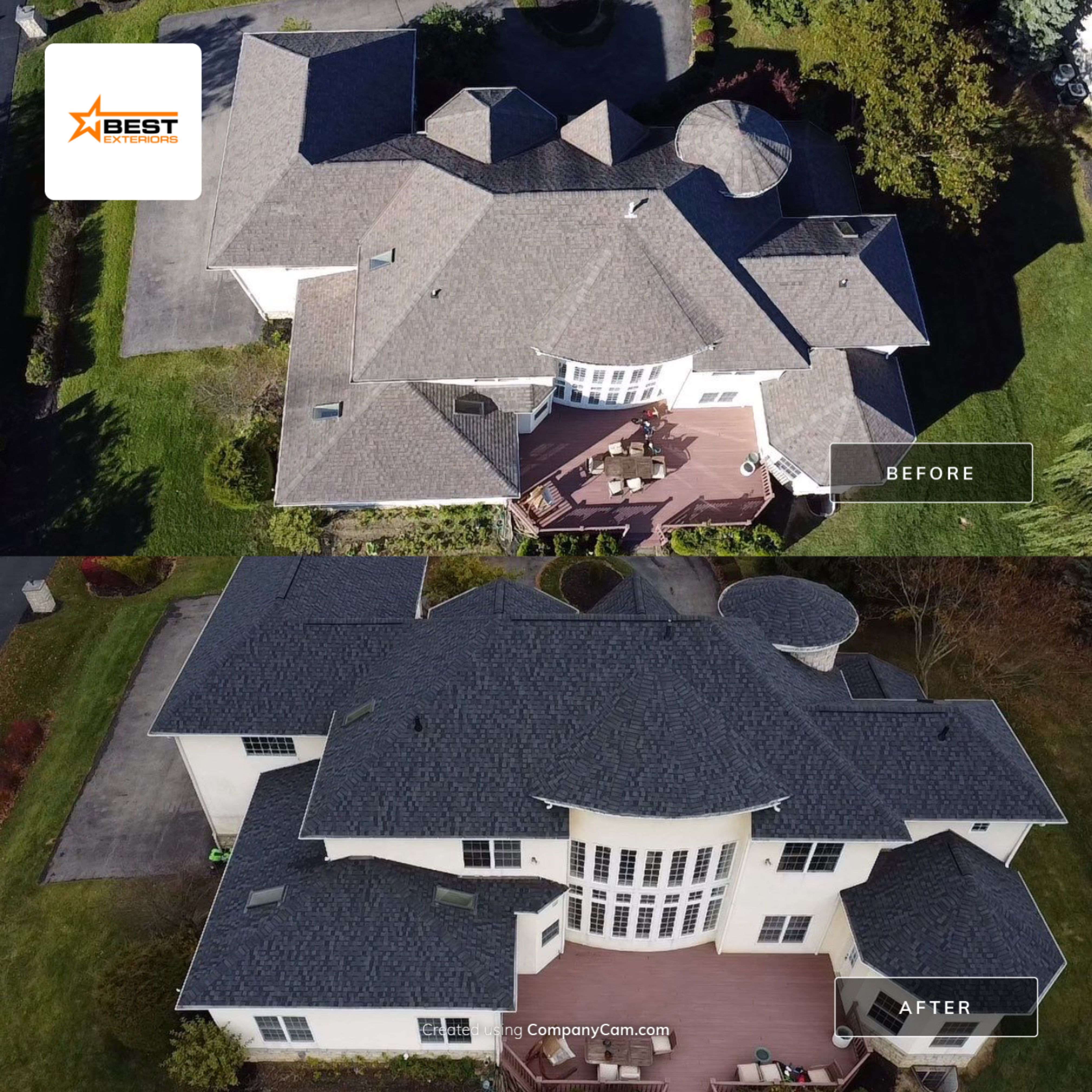 Residential Roofing Installation using Certainteed Landmark Pro Shingles by Best Exteriors Inc