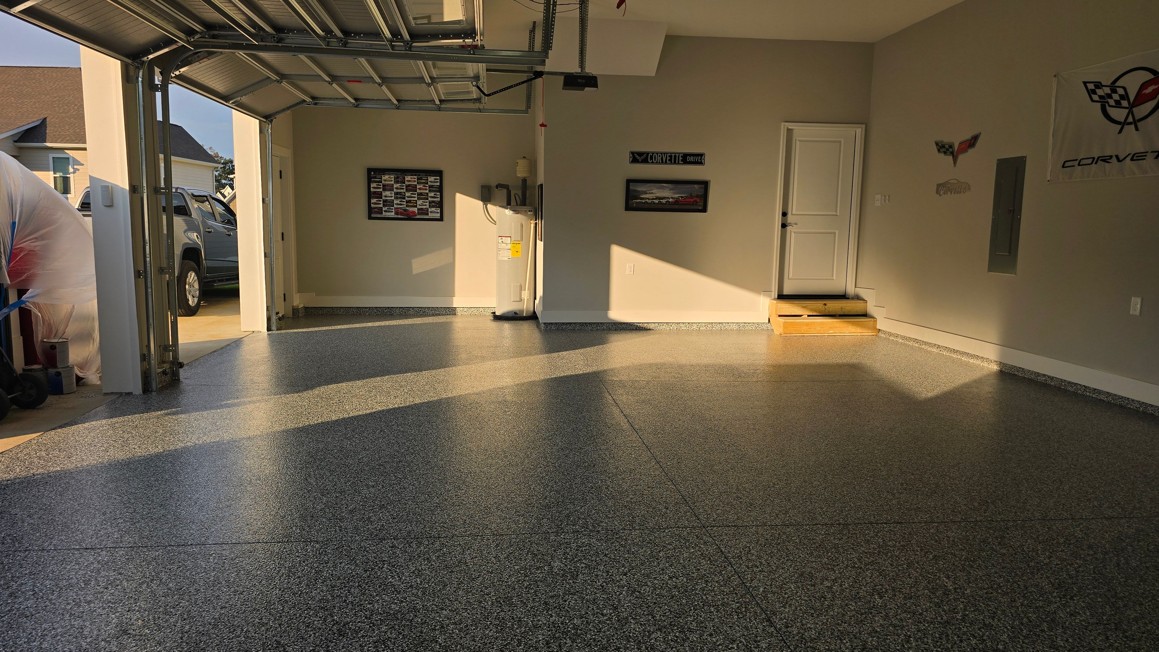 Garage using Domino by Elite Floor Solutions