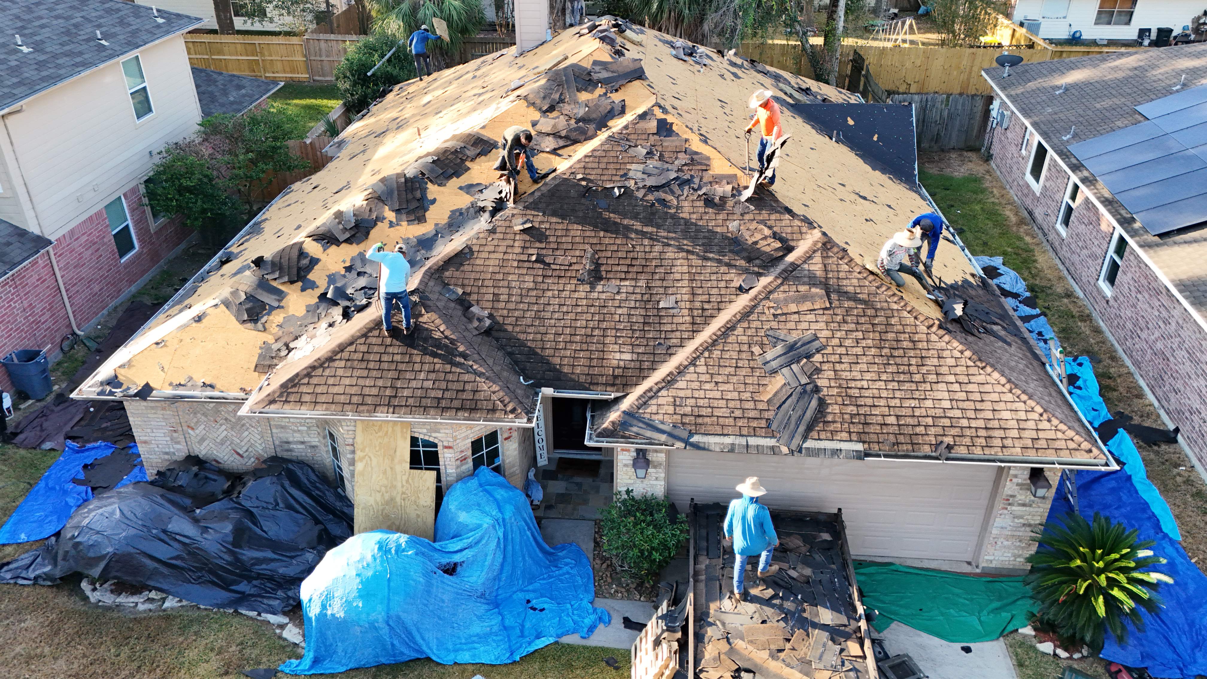 Golden-Tan Roof Replacement — Spring, TX by PL Roofing & SB Roofing, LLC.
