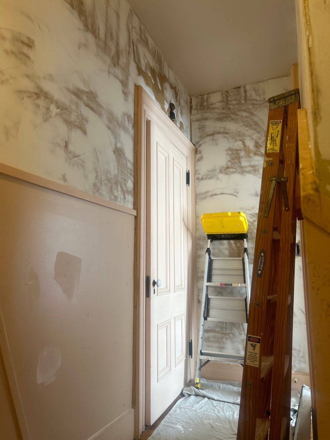 Refreshing an old back hallway for a favorite regular in Manchester's North End by The Persnickety Painters