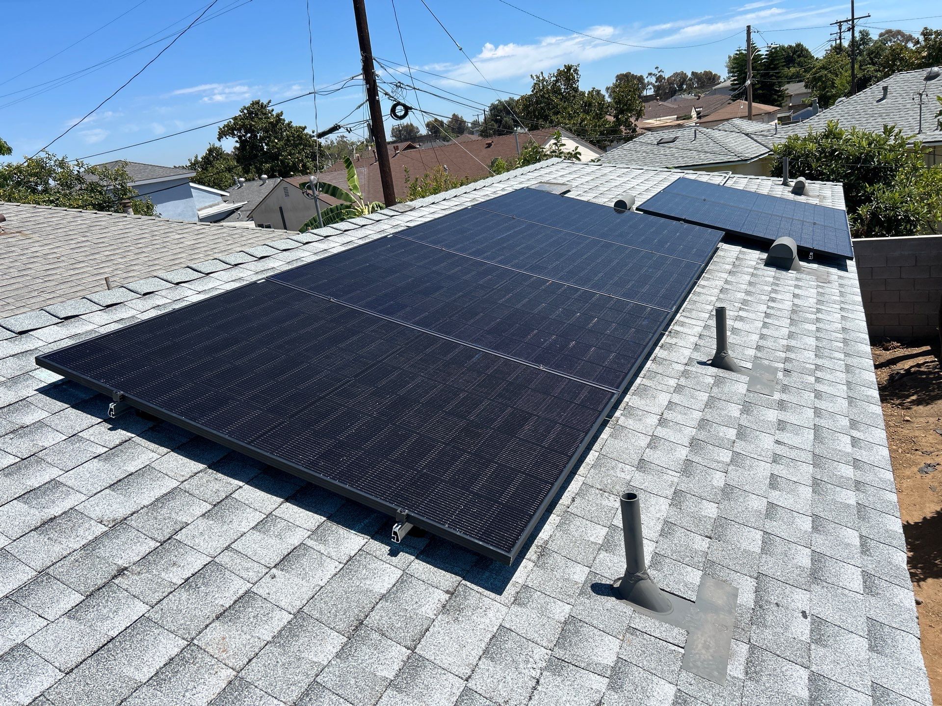 Solar Panel Installation with Black 450W Modules in Monterey Park by AWS Solar
