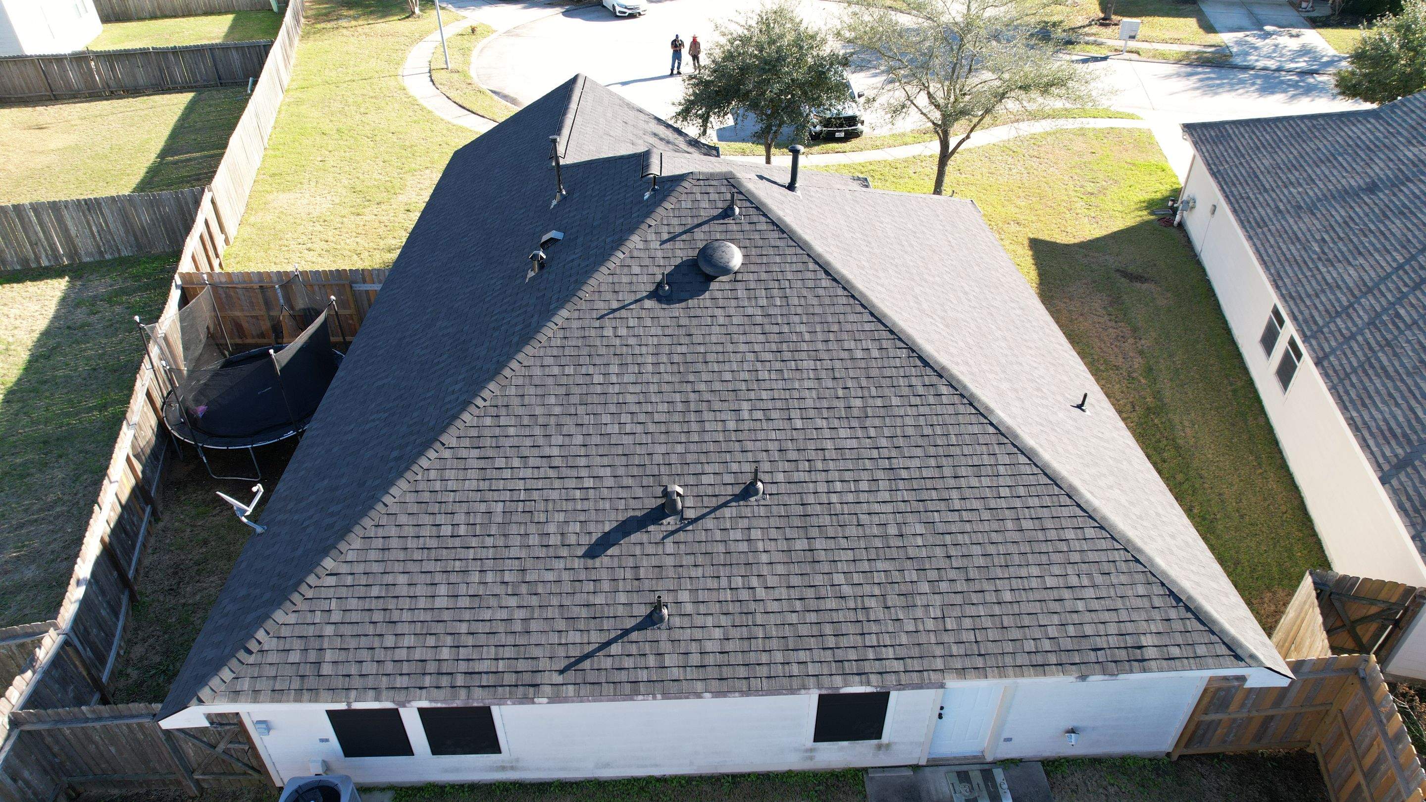 Charcoal Hip-Roof Replacement — Humble, TX by PL Roofing & SB Roofing, LLC.