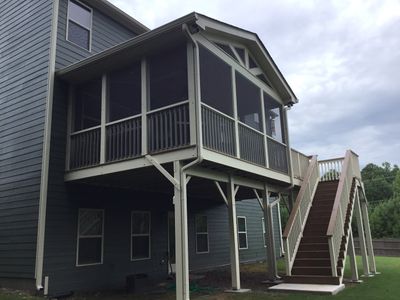 Elevated Screened-In Porch and Deck Installation in Canton