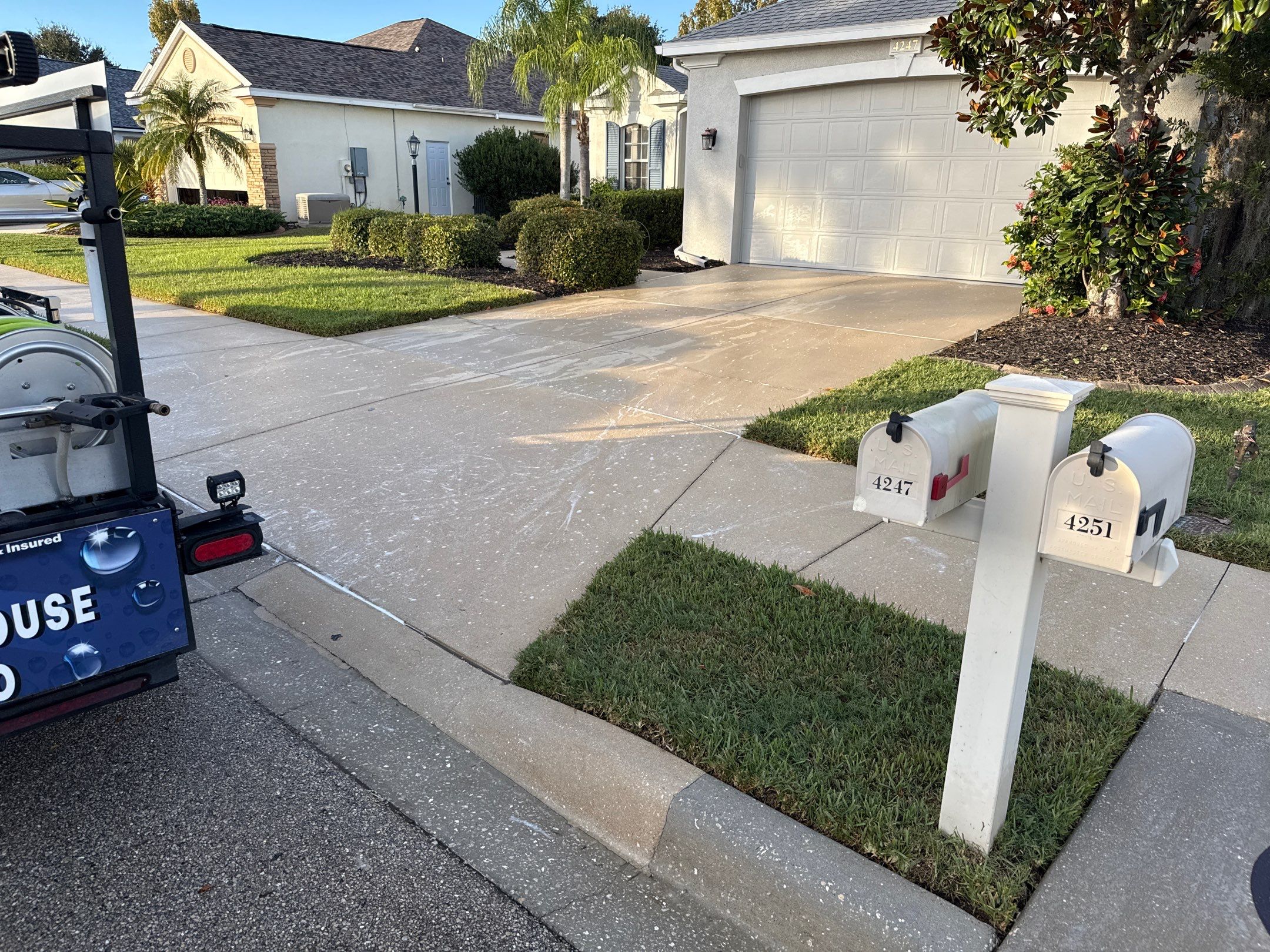 Concrete Driveway & Walkway Transformation | Northwood Park, Palmetto FL by Sunshine AquaWash