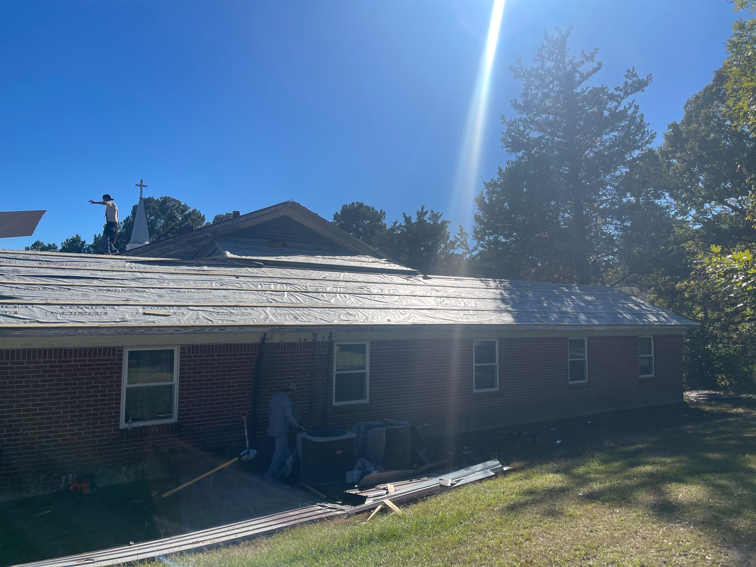 Residential Metal Roof Replacement using Reed's Metals: 26 GA. Colored Residential Metal Panels (Barn Red) by Hostetler Roofing