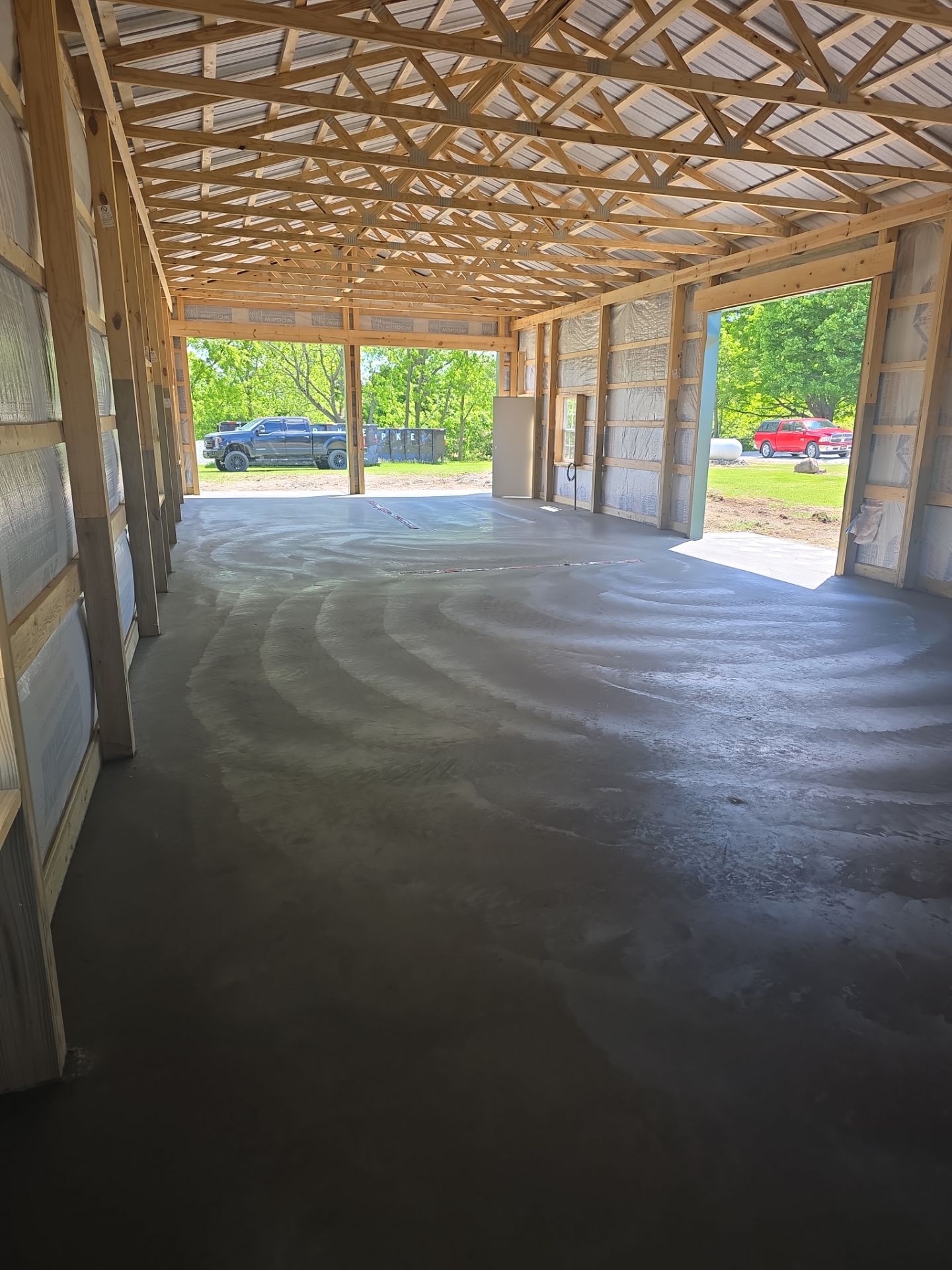 Multi-Bay Custom Pole Barn Construction in Arlington, Indiana by The Barn Builders 