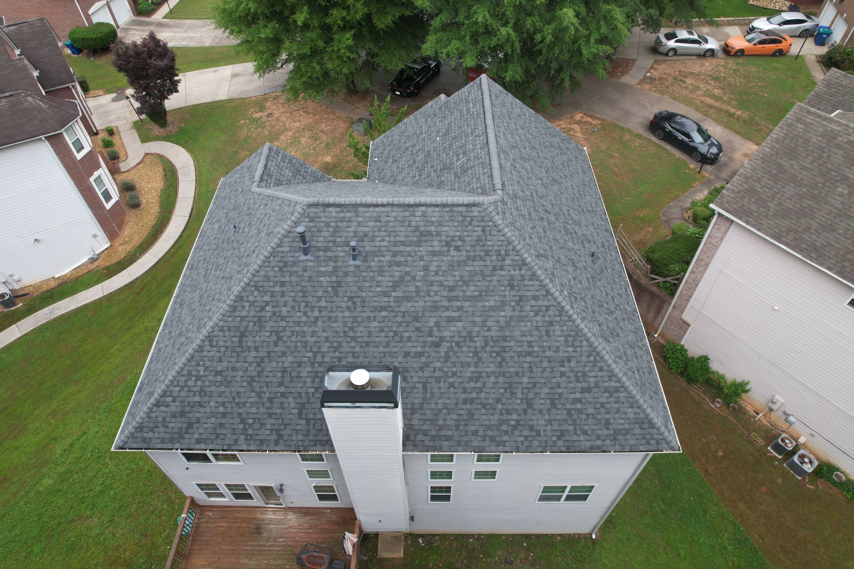 Residential Roof Replacement using Owens Corning Estate Gray by Inspector Roofing and Restoration