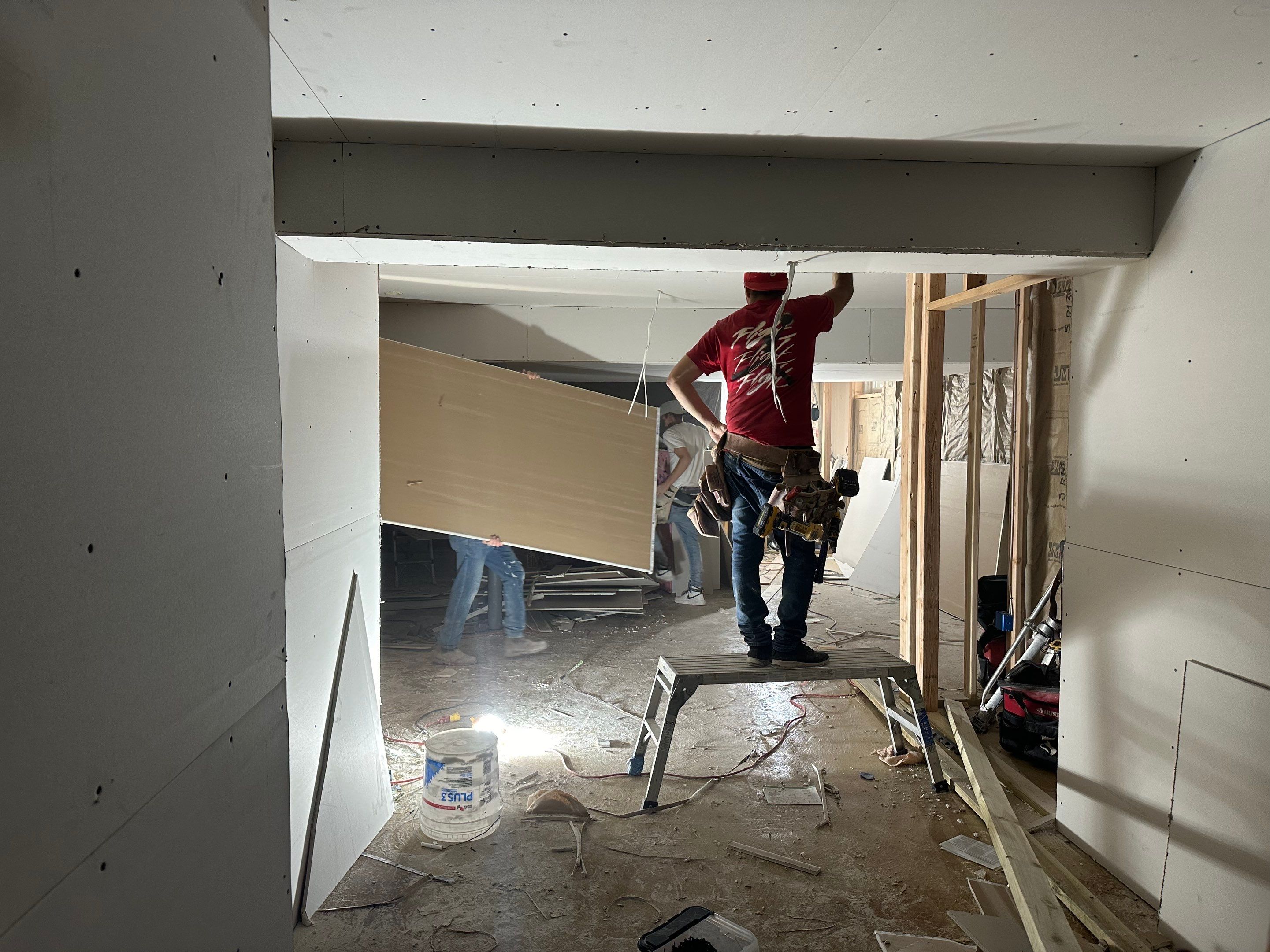 Basement Remodel using Wood by Home Concepts Construction