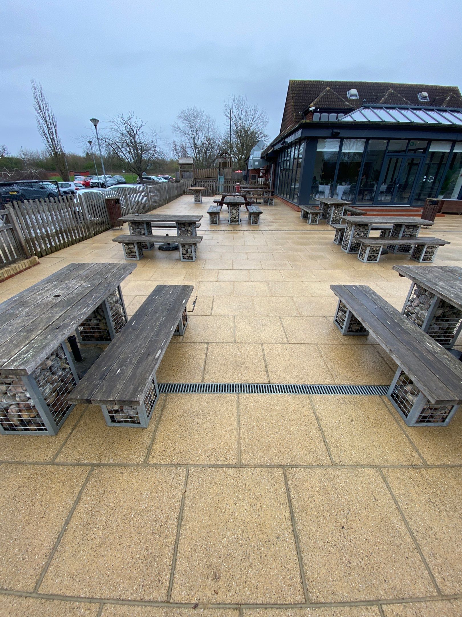 Patio Area Spring Clean using Mosmatic Flat Surface Cleaner by Ges Exterior Cleaning ltd
