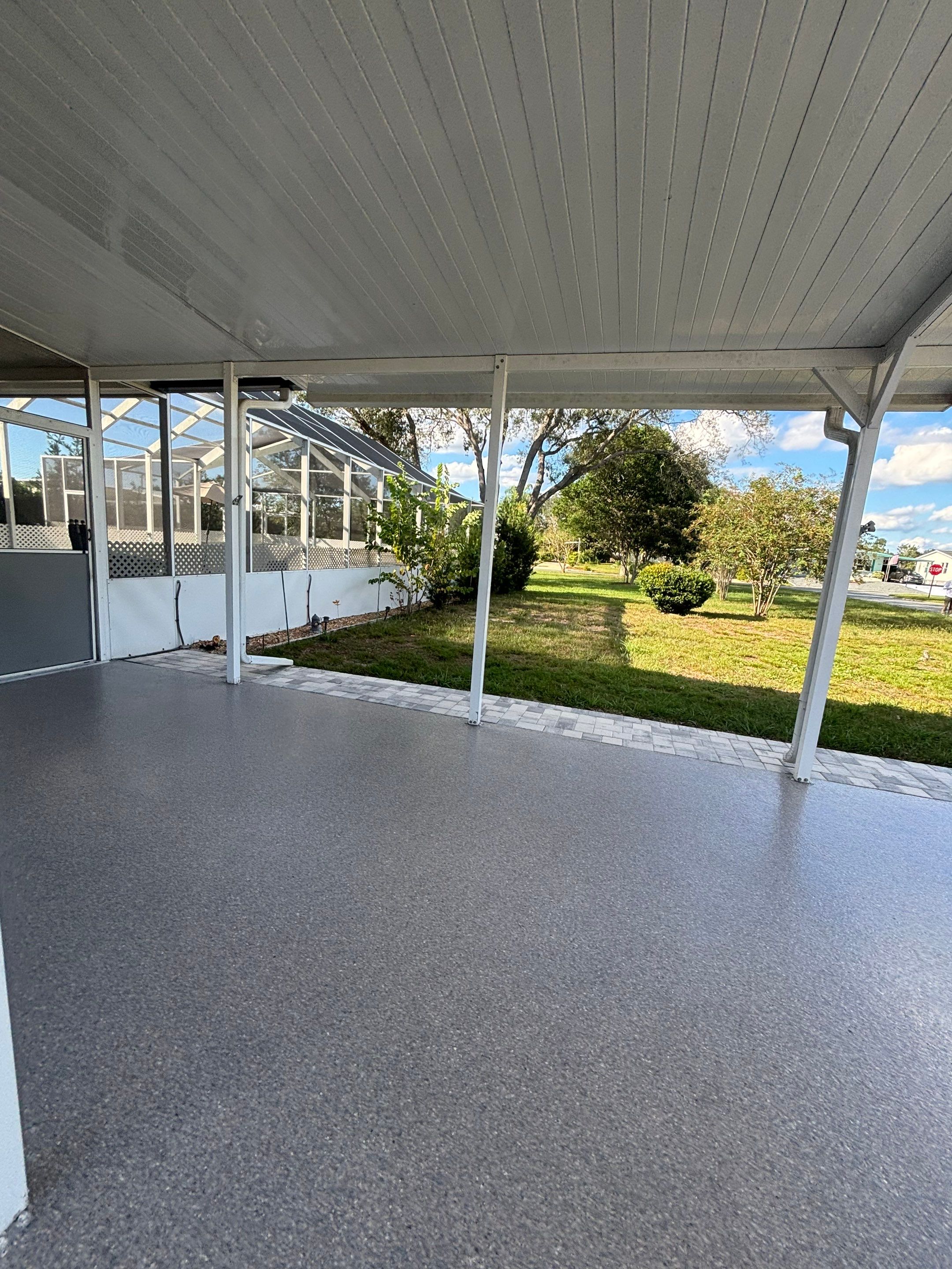Flagstone Driveway Concrete Coating by Performance Floors & Coating