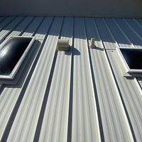 .032 Aluminum 1.5" Mechanical Seam Solar White  by Total Roofing System The Metal Roof Experts