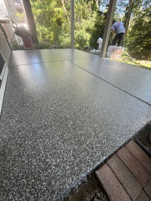 Project in East Lansing, Michigan by Freedom Concrete Coatings. 