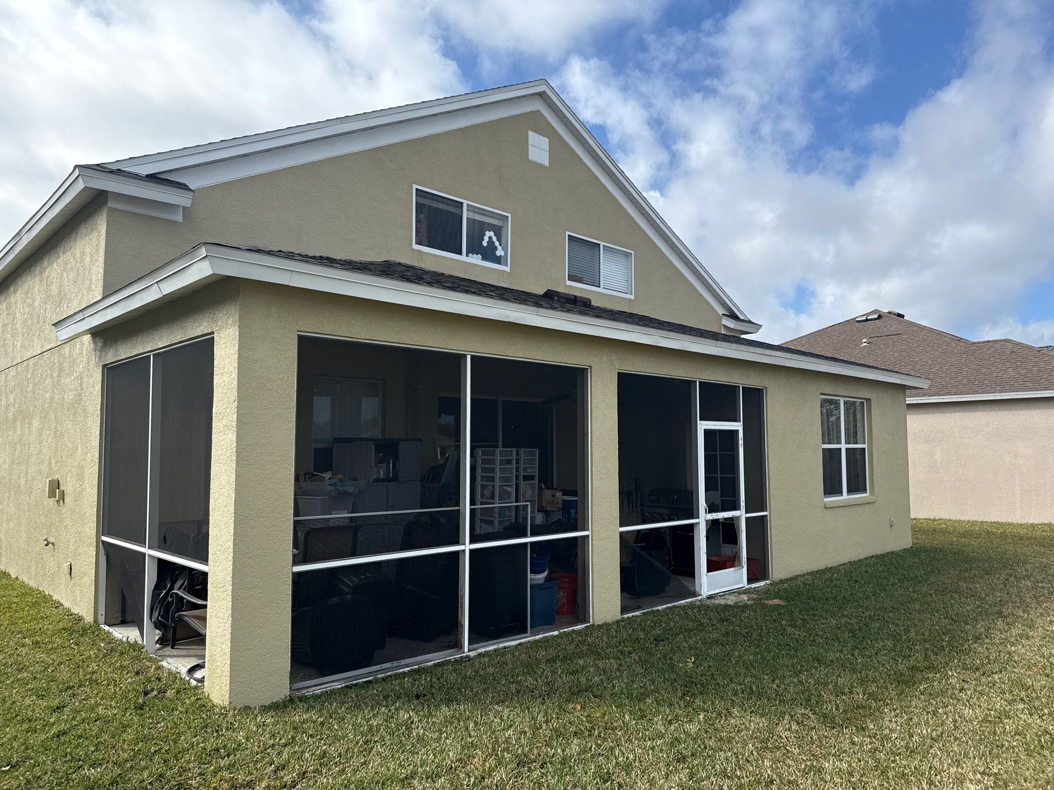House Wash Removing Heavy Algae Buildup | River Plantation, Parrish FL by Sunshine AquaWash