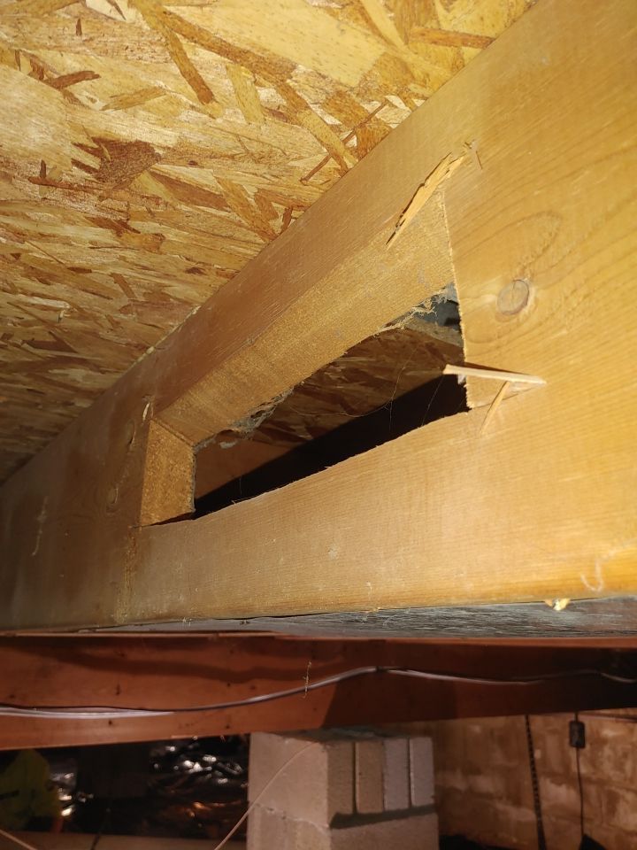 Crawl space encapsulation and Waterproofing using Structural Wood and Steel Reinforcements by Toledo Basement Repair 