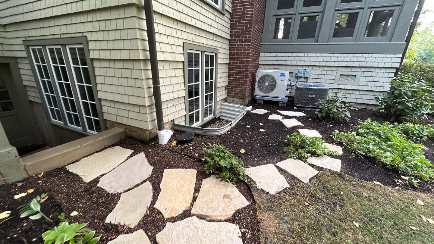 natural stone using Algaecide, soft wash soap by Northern Power Washing LLC.