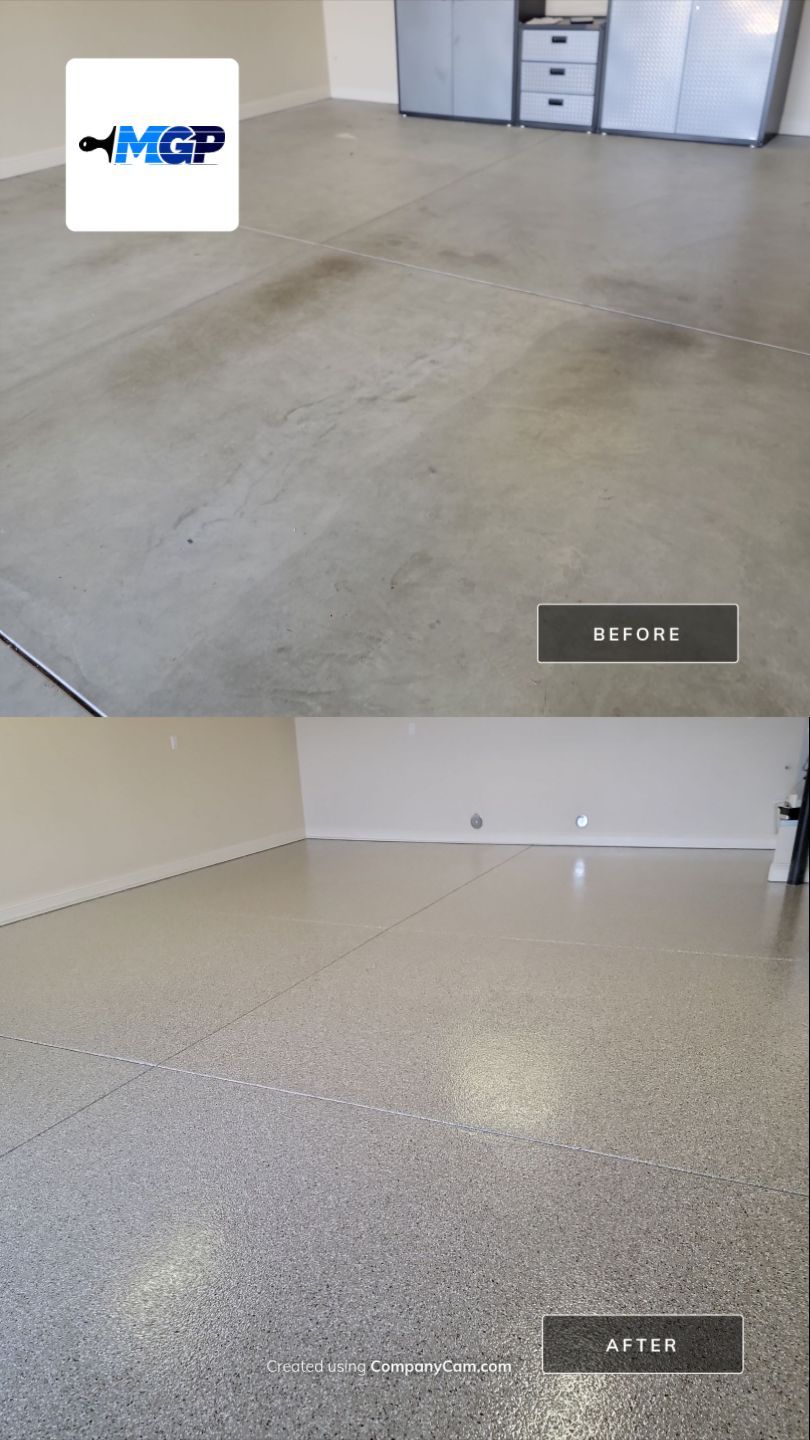Penntek Garage Floor Coating Installation in Pismo Beach by MGP Coatings