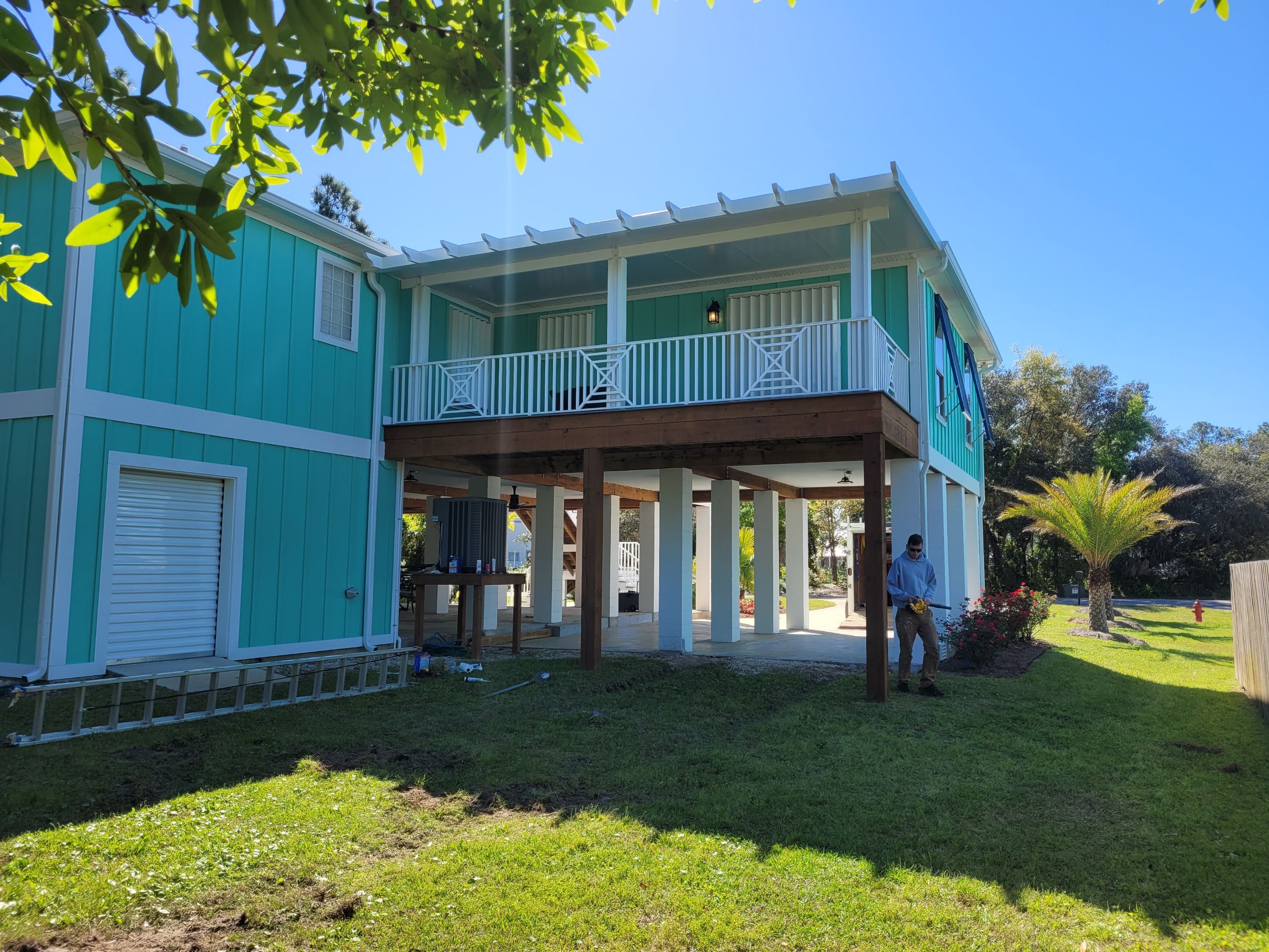 Elevated Patio Cover w/Pergola Trim by Titan Sunrooms
