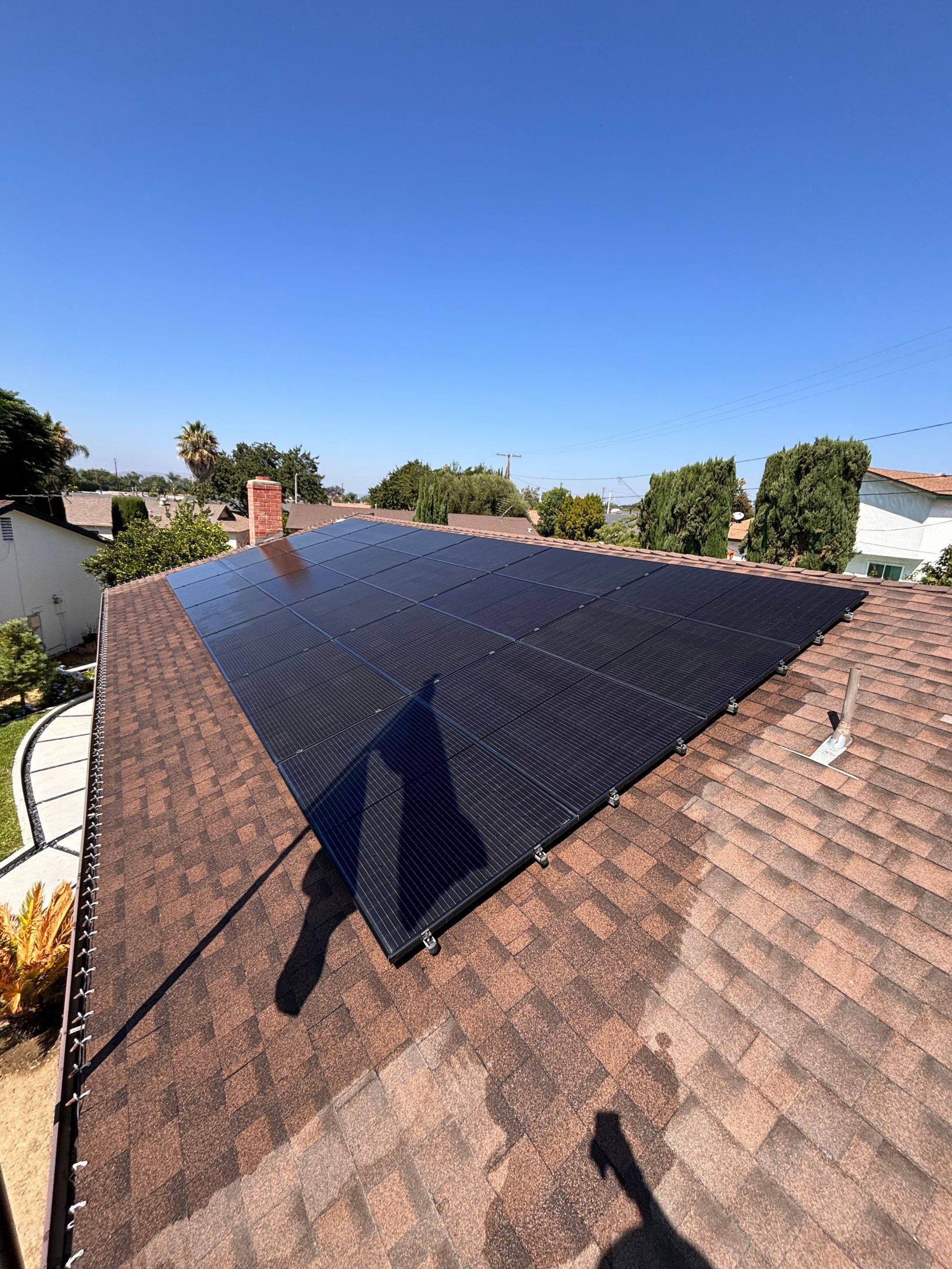 Residential Solar Panel Cleaning in Chino California by Palm Coast Solar Cleaning