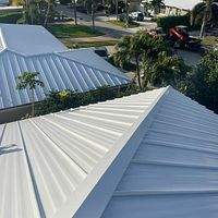 .032 Aluminum 1.5" Mechanical Seam Regal White  by Total Roofing System The Metal Roof Experts