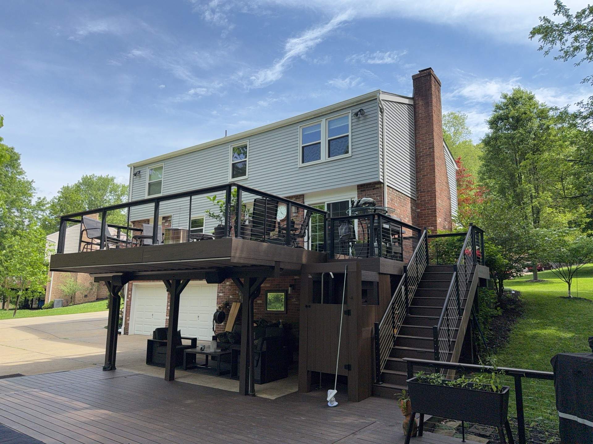 Ascend Siding Replacement and Custom Cedar Porch Renovation in Allison Park by Ideal Siding Pittsburgh