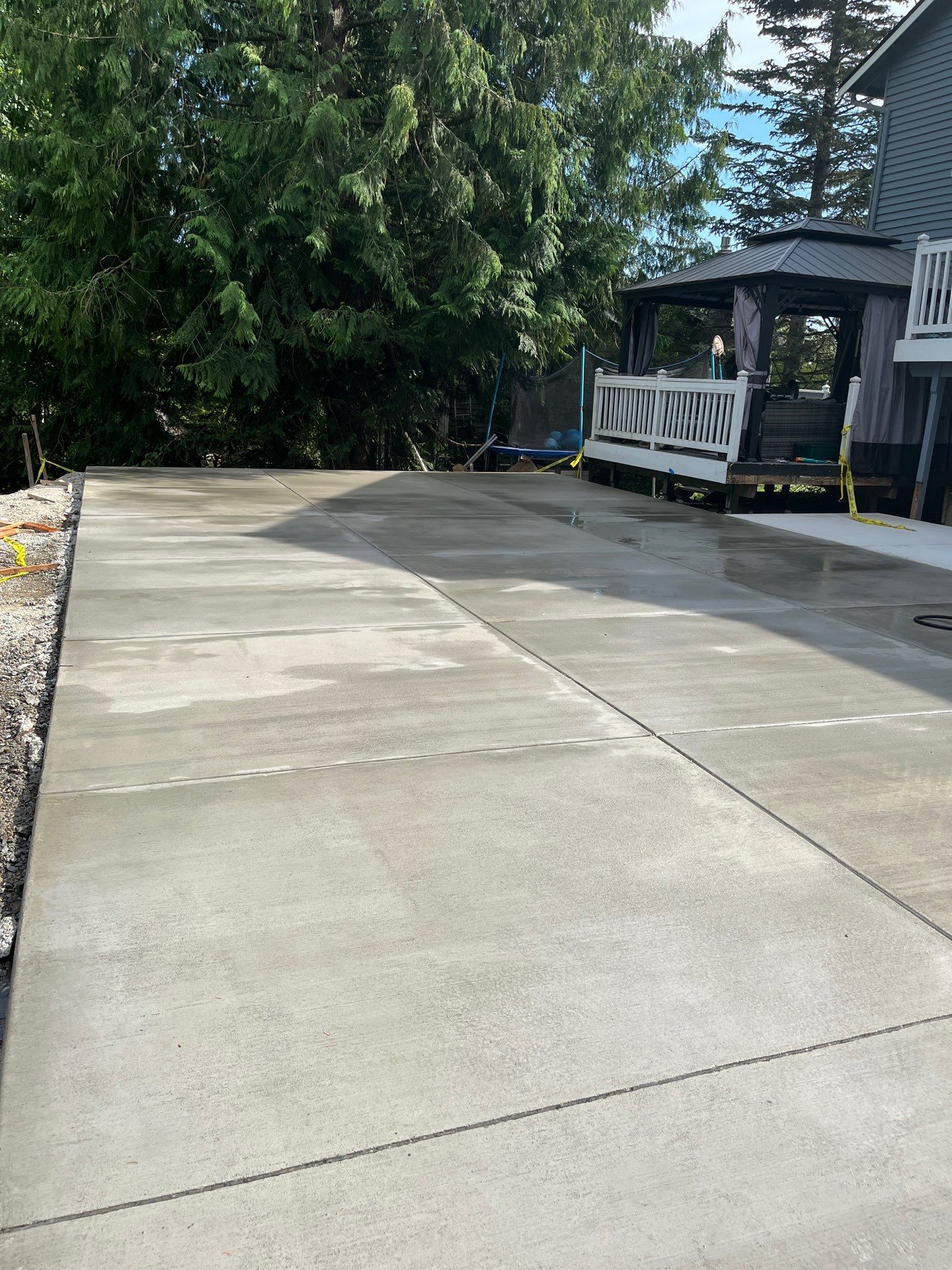 Concrete Back Patio Makeover  by Jireh Asphalt & Concrete Inc 