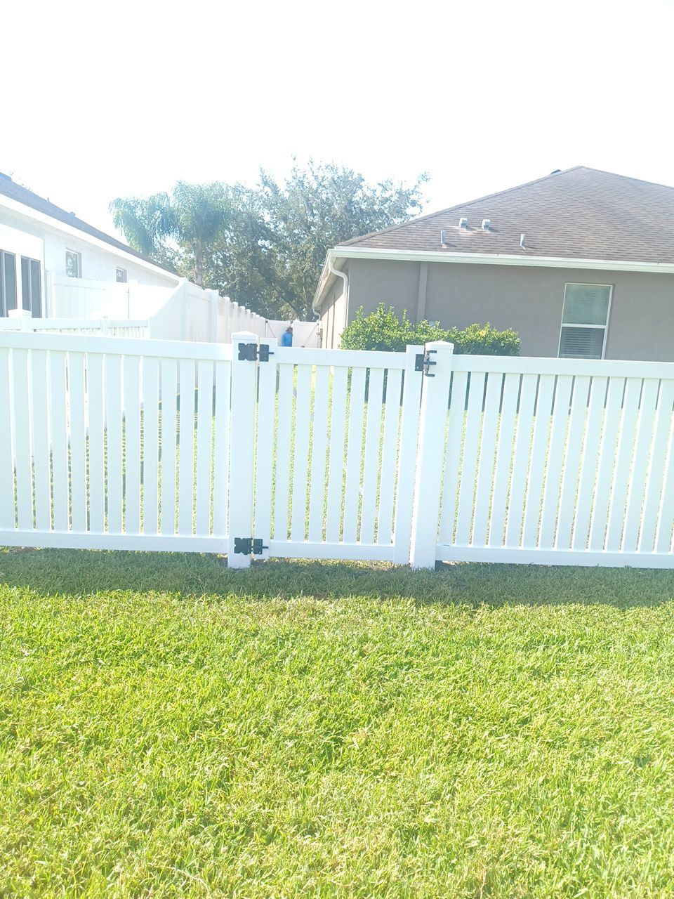 Parrish, FL 6ft. Tall White Vinyl Privacy with 4ft. Tall White Vinyl Spaced Picket Fence by Asap fence and gates, LLC