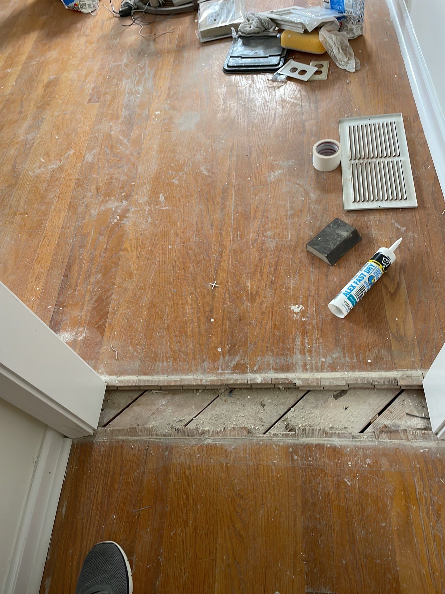 Red Oak refinish with Provencial stain by Footprints Floors of East Atlanta