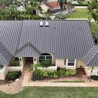 24ga 1.5" Mechanical Seam Dark Bronze by Total Roofing System The Metal Roof Experts