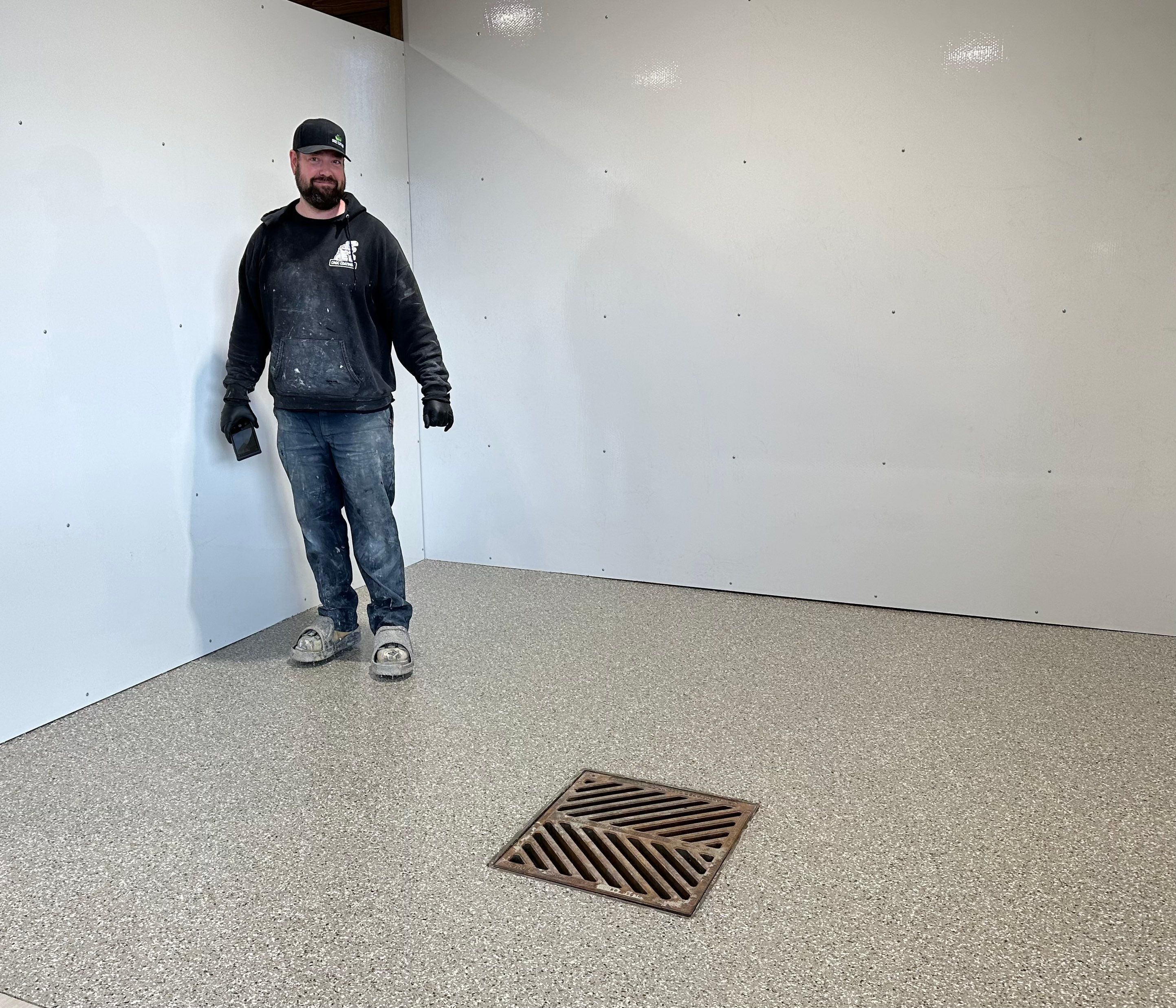 Tack Room TransFLOORmation using Pebble Beach by Croc Coatings, LLC