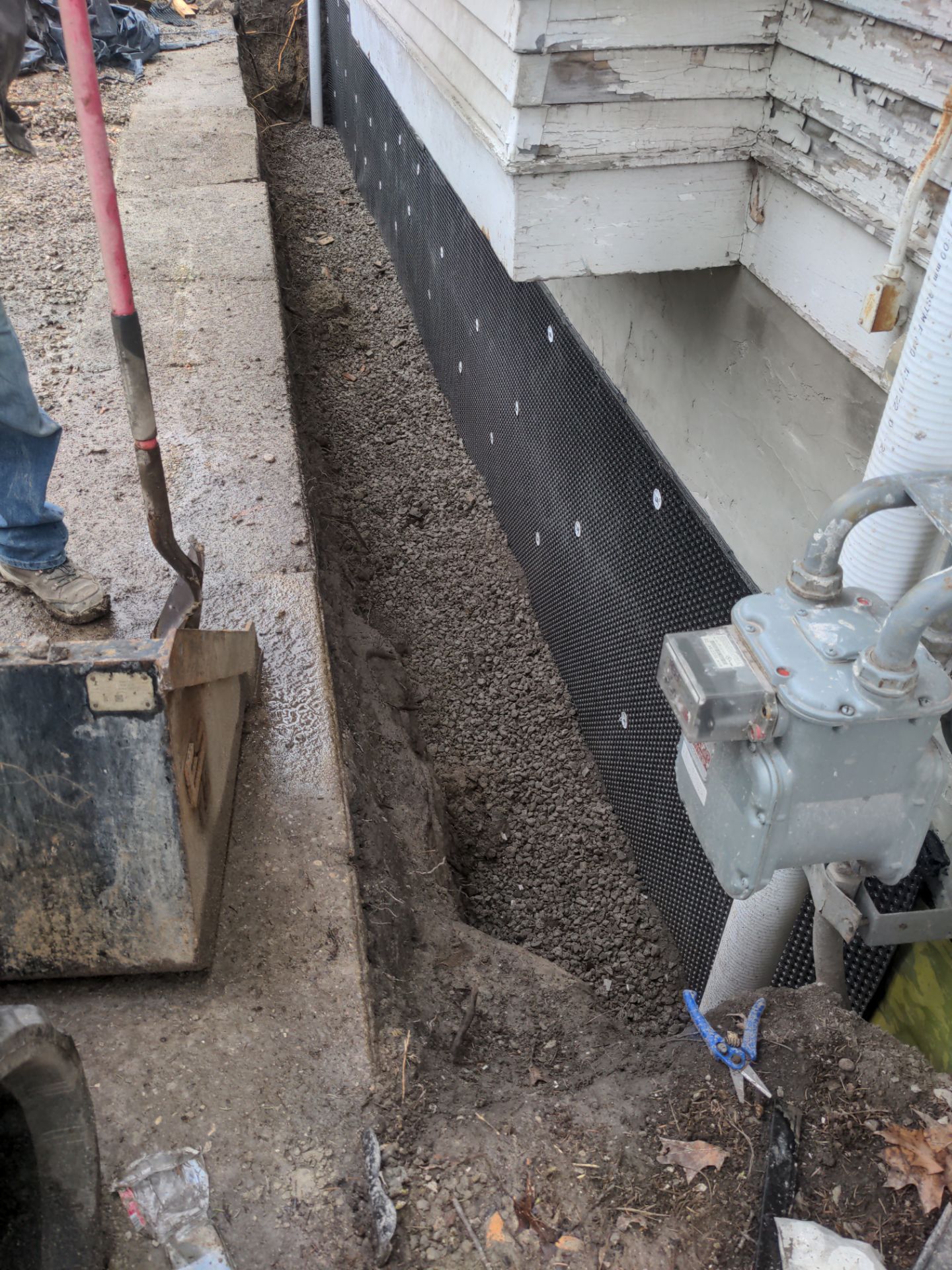 Basement Wall Rebuild with Exterior Waterproofing by Toledo Basement Repair