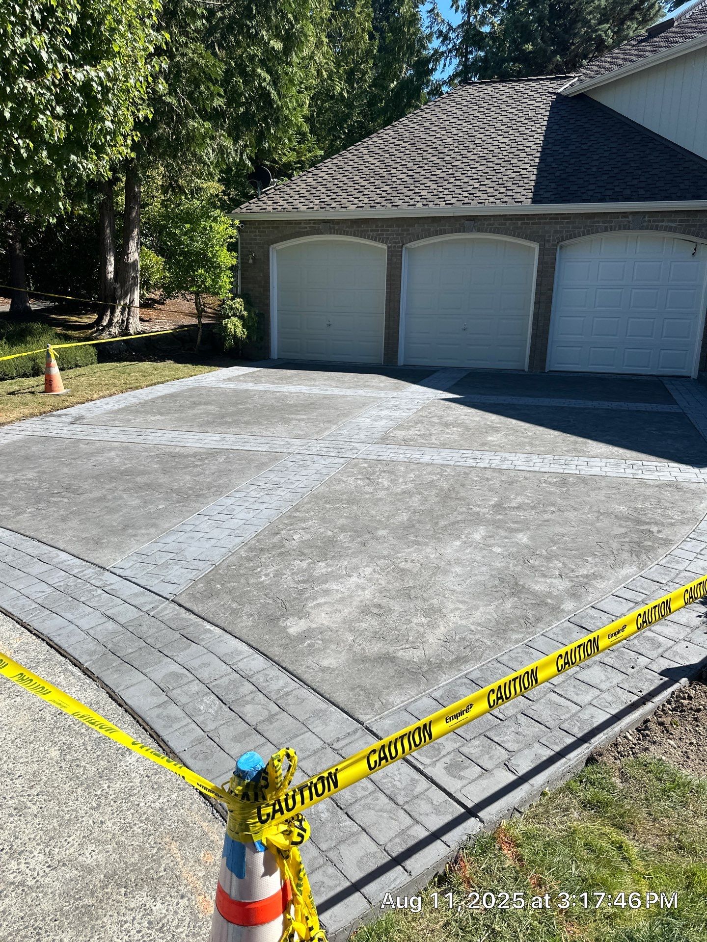 Multi-color Stamped & Sealed Concrete Driveway Renovation | Mukilteo by Jireh Asphalt & Concrete Inc