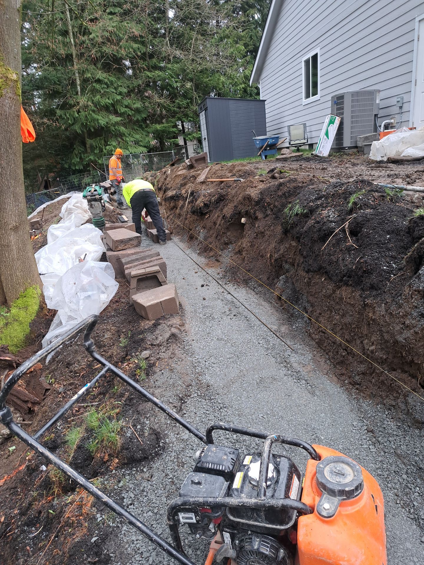 Retaining Wall and Backyard Renovation | Everett  by Jireh Asphalt & Concrete Inc 