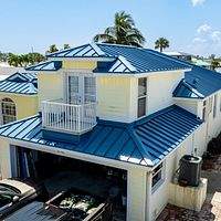 24ga 1.5" Mechanical Seam Slate Blue by Total Roofing System The Metal Roof Experts
