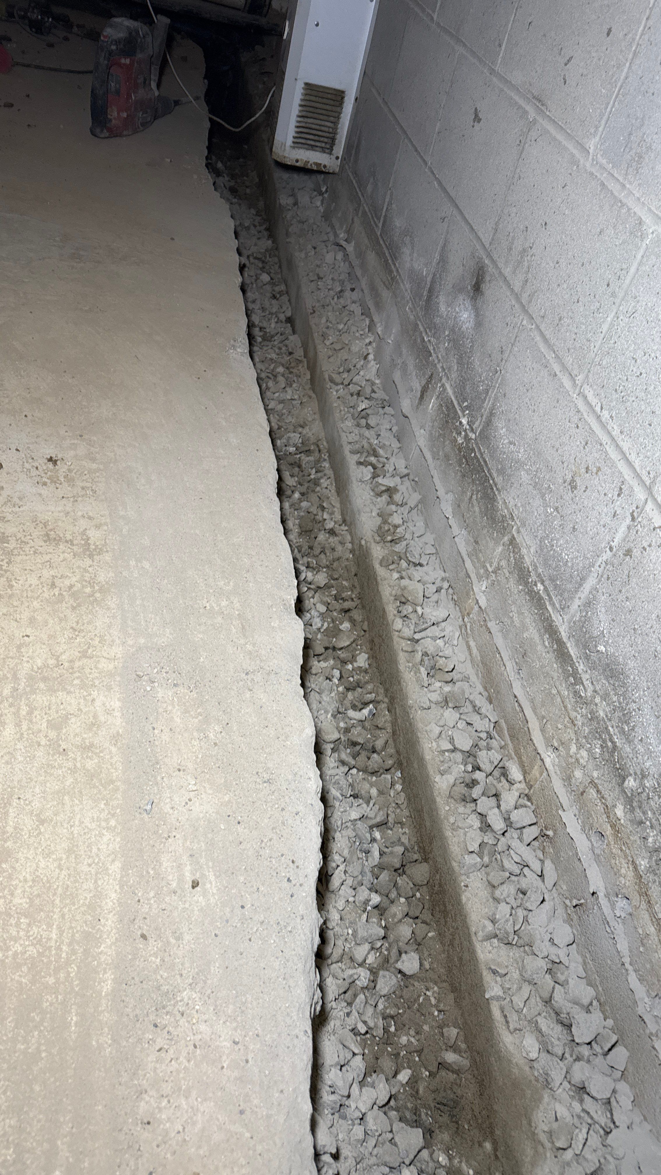 Interior French Drain in Princeton, NJ by Pure Service Pro, LLC 