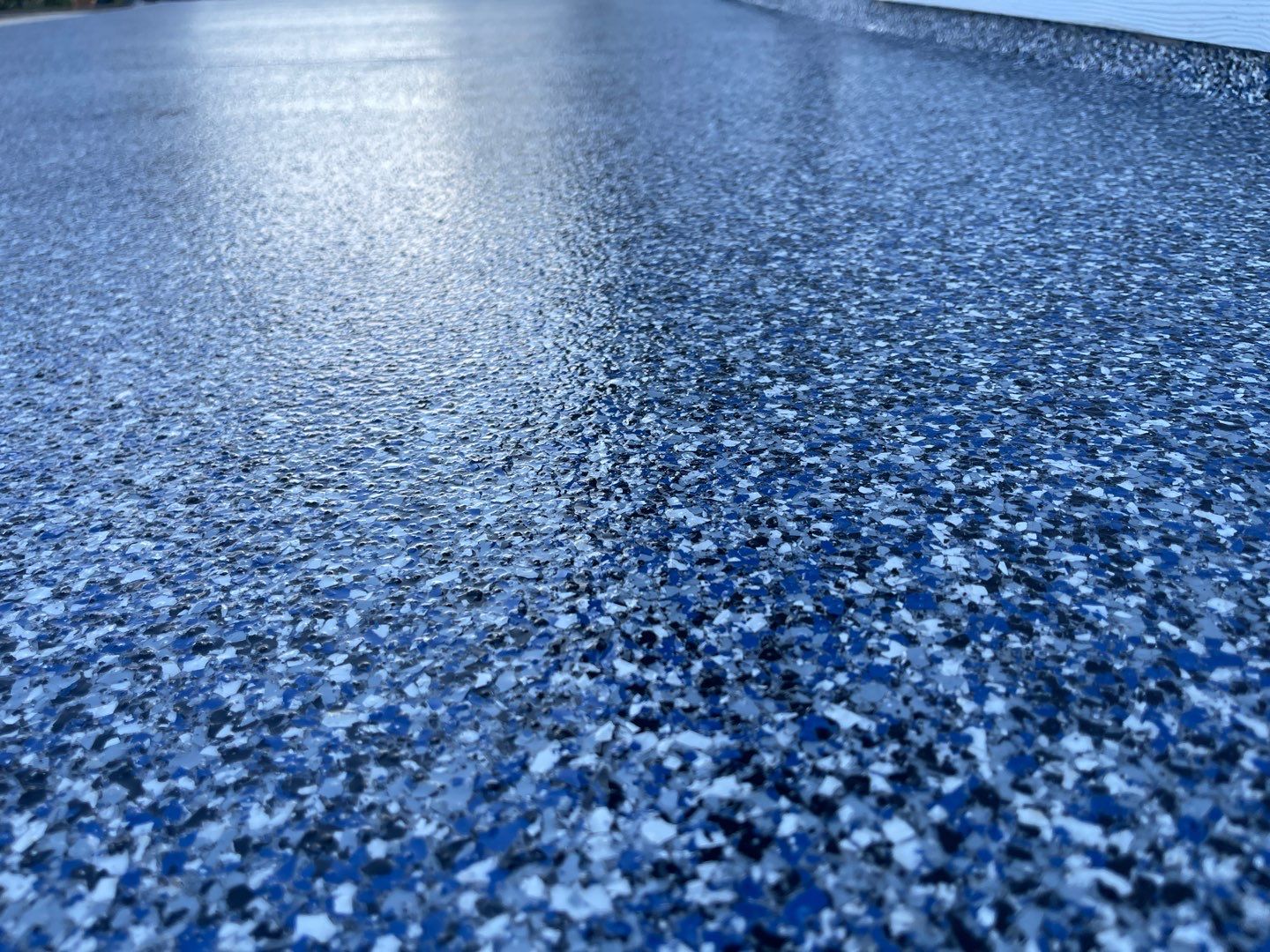 Patio in Trenton, FL in Denim by Cross Creek Concrete Coatings