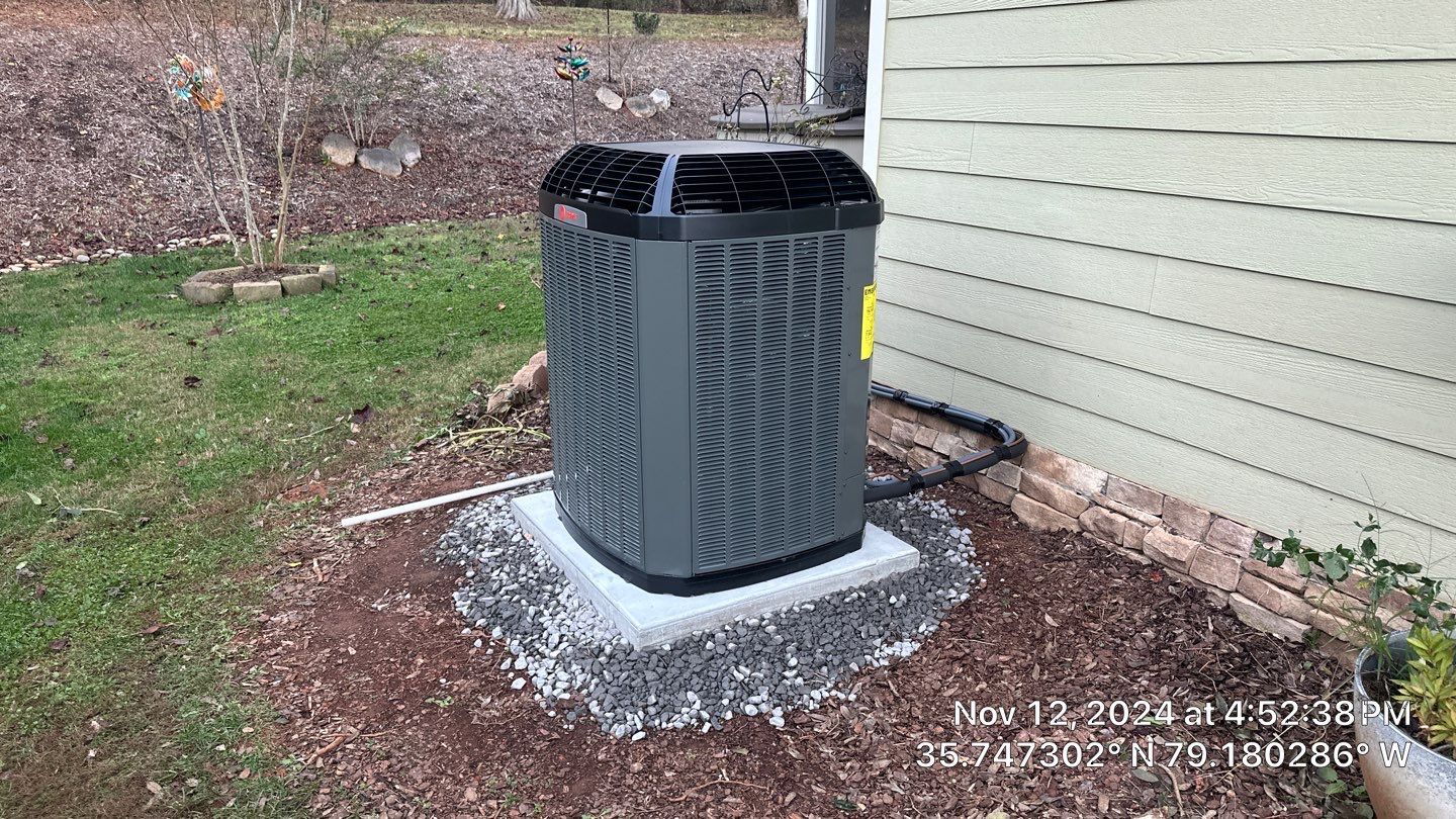 Trane XV20i Split Heat Pump Install  by Nick's Mechanical LLC.