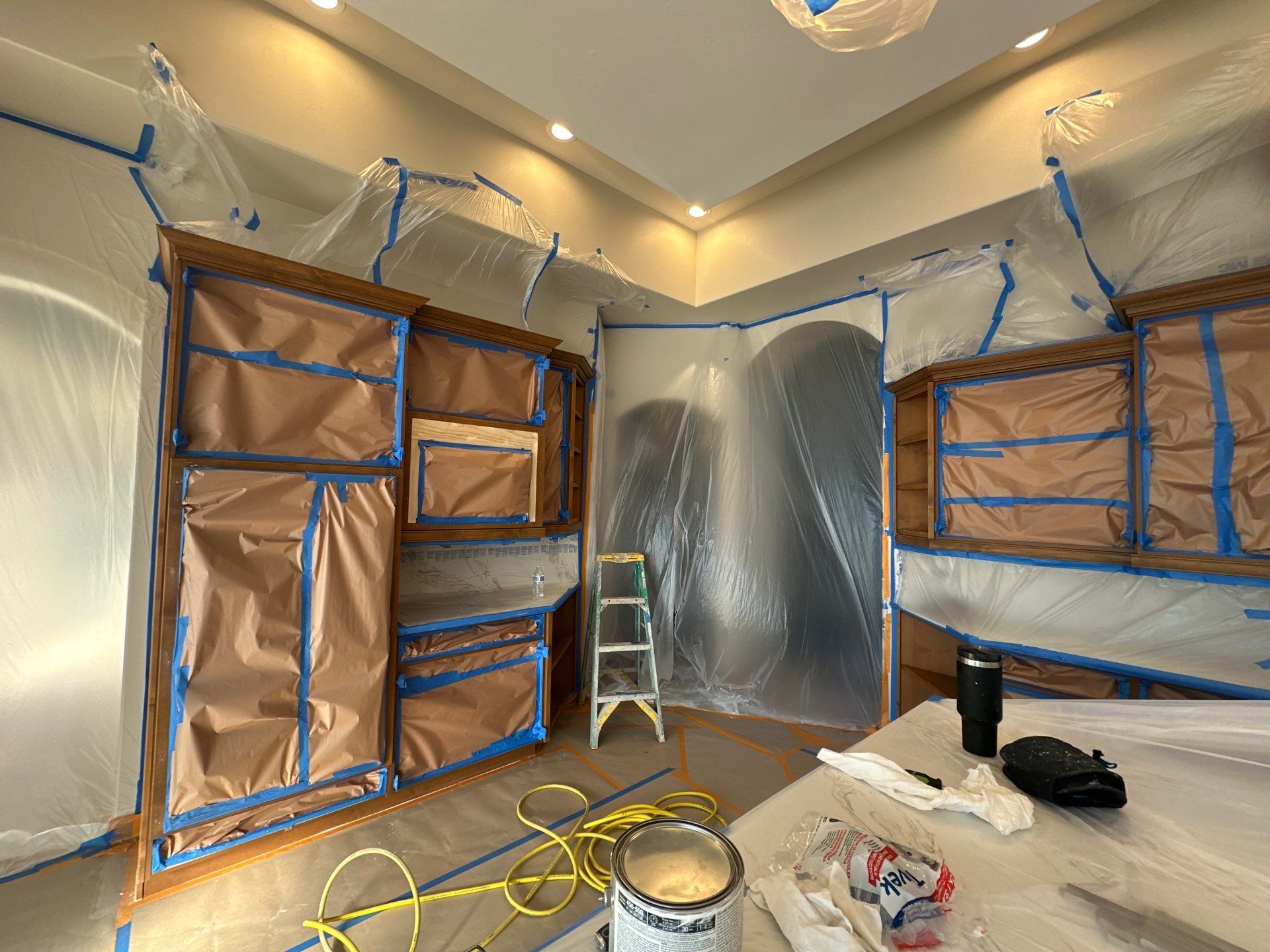 Two Tone Cabinets Repaint by Fresh Coat Painters