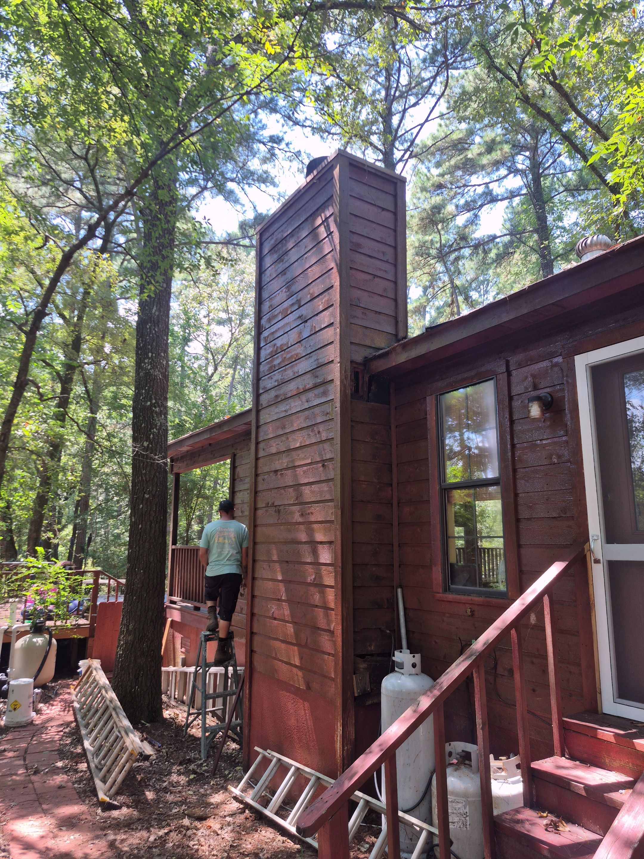 Exterior Porch Refinishing in Bullard, TX | Wood Porch Brought Back to Life by Quality Coats Painting