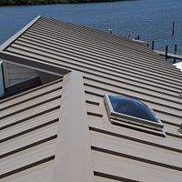 .032 Aluminum 1.5" Mechanical Seam Buckskin  by Total Roofing System The Metal Roof Experts