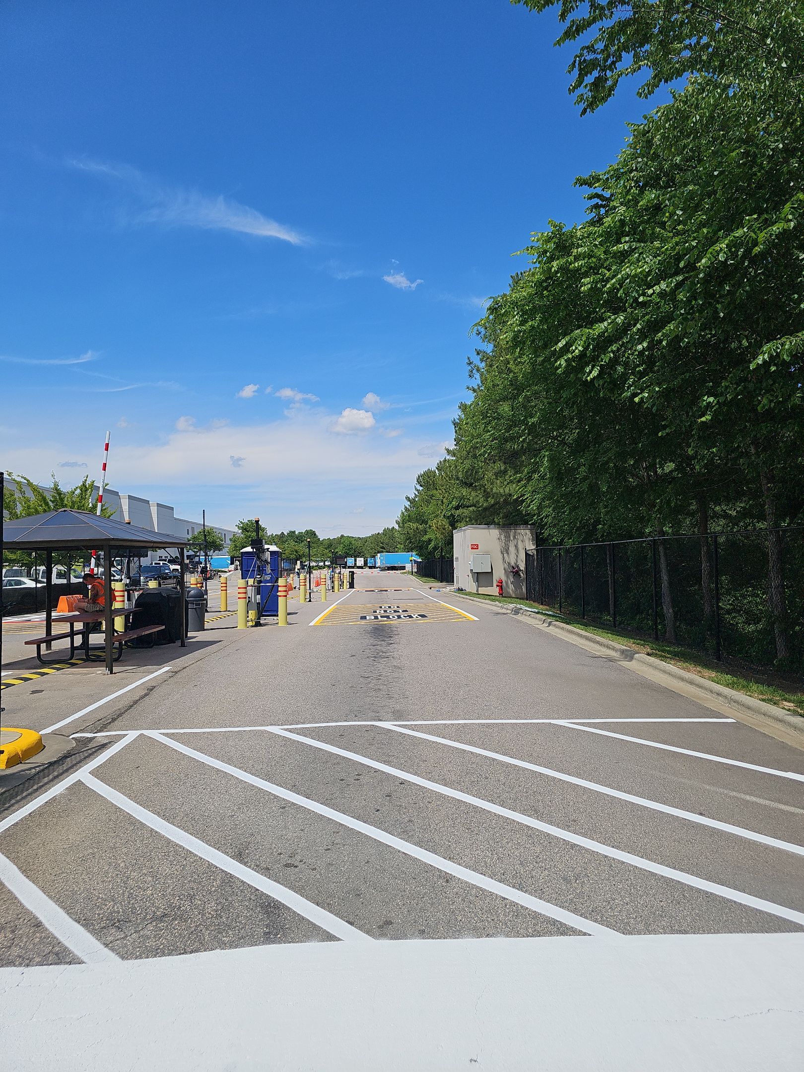 Striping Amazon Parking Lot  by Billy Weatherspoon Contractor