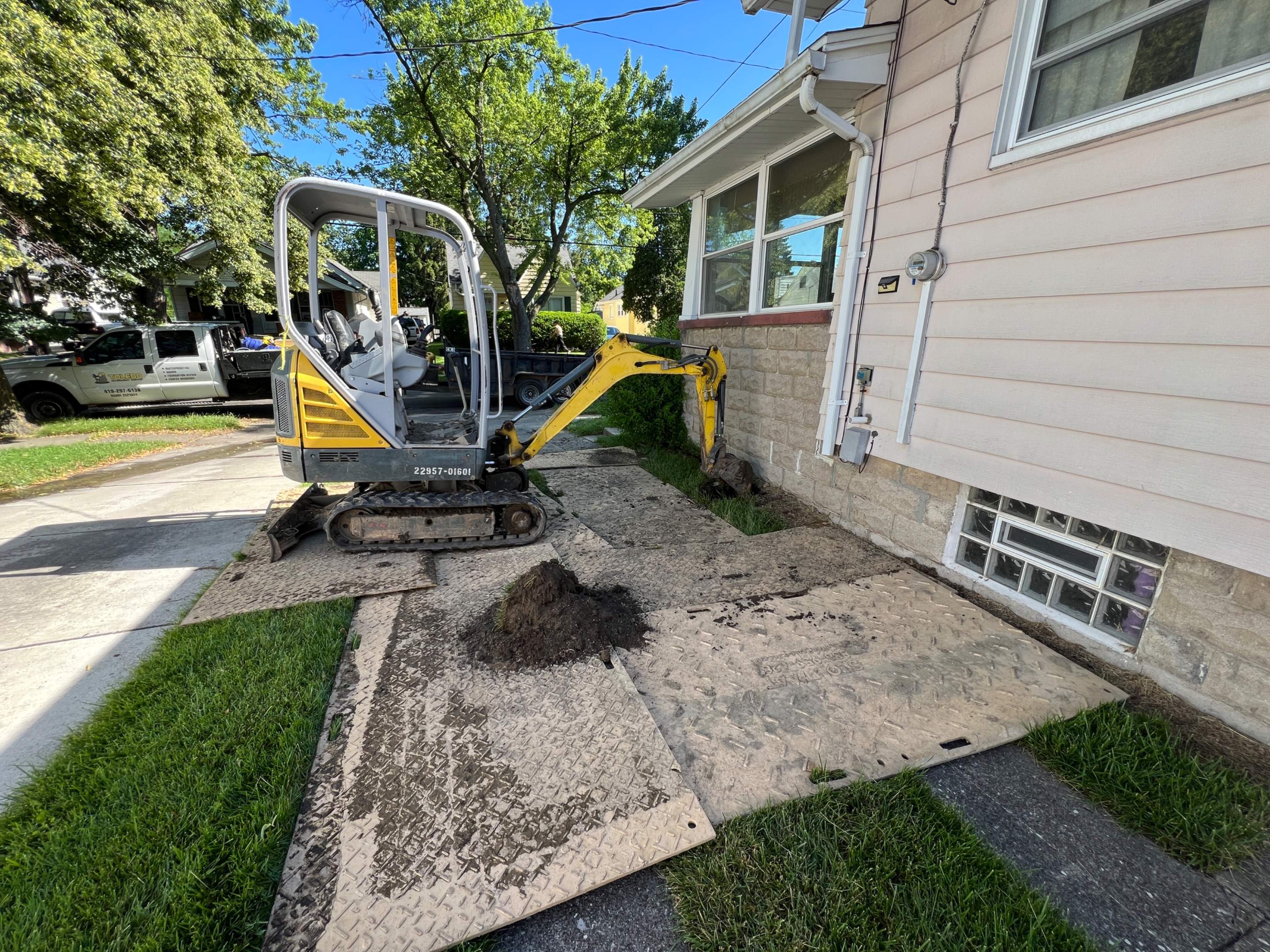 Helical Piers using Helical Deep Foundation Footings by Toledo Basement Repair