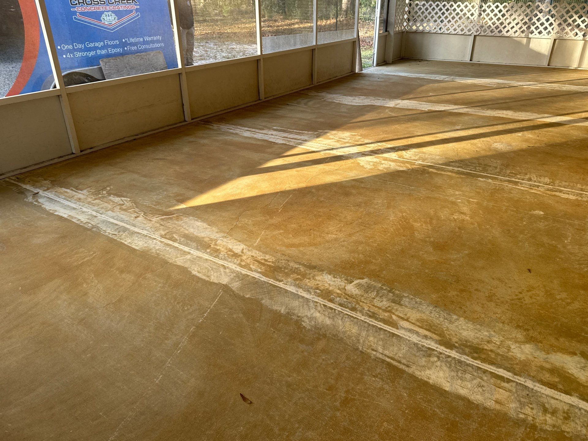 Patio in Tidal Wave by Cross Creek Concrete Coatings