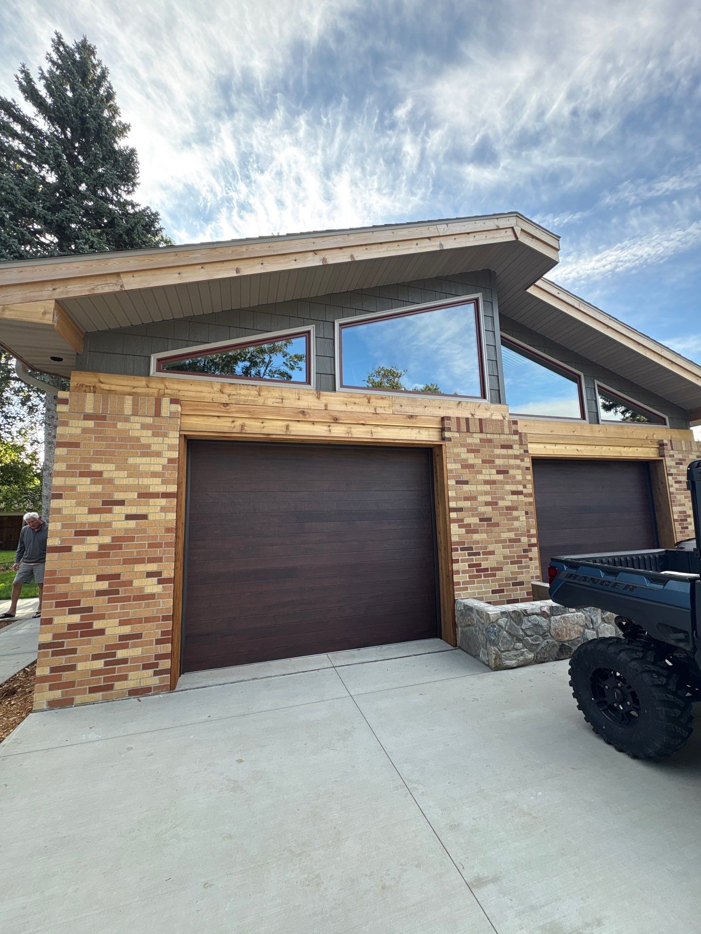 Exterior Siding and Brick Painting for Sioux Falls Garage by Select Painting, Coatings & Garage Cabinets