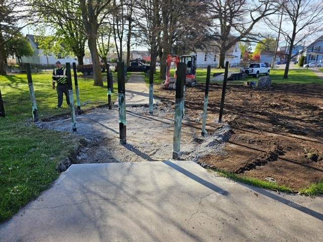 Concrete Patch Repair with Bollards | Clark Dog Park - Everett  by Jireh Asphalt & Concrete Inc 
