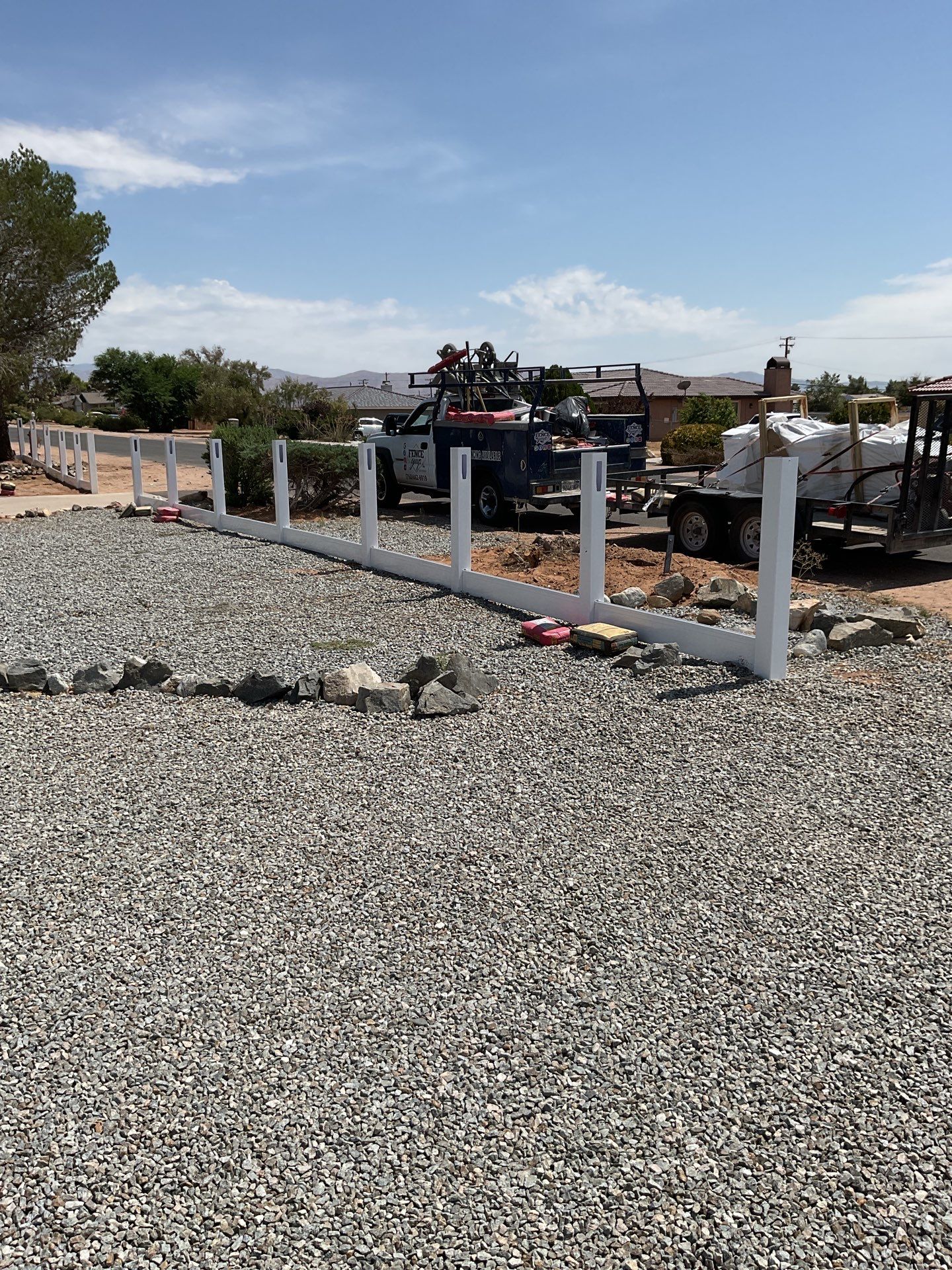 Fence Installation using Vinyl by Fence Guys Inc. 