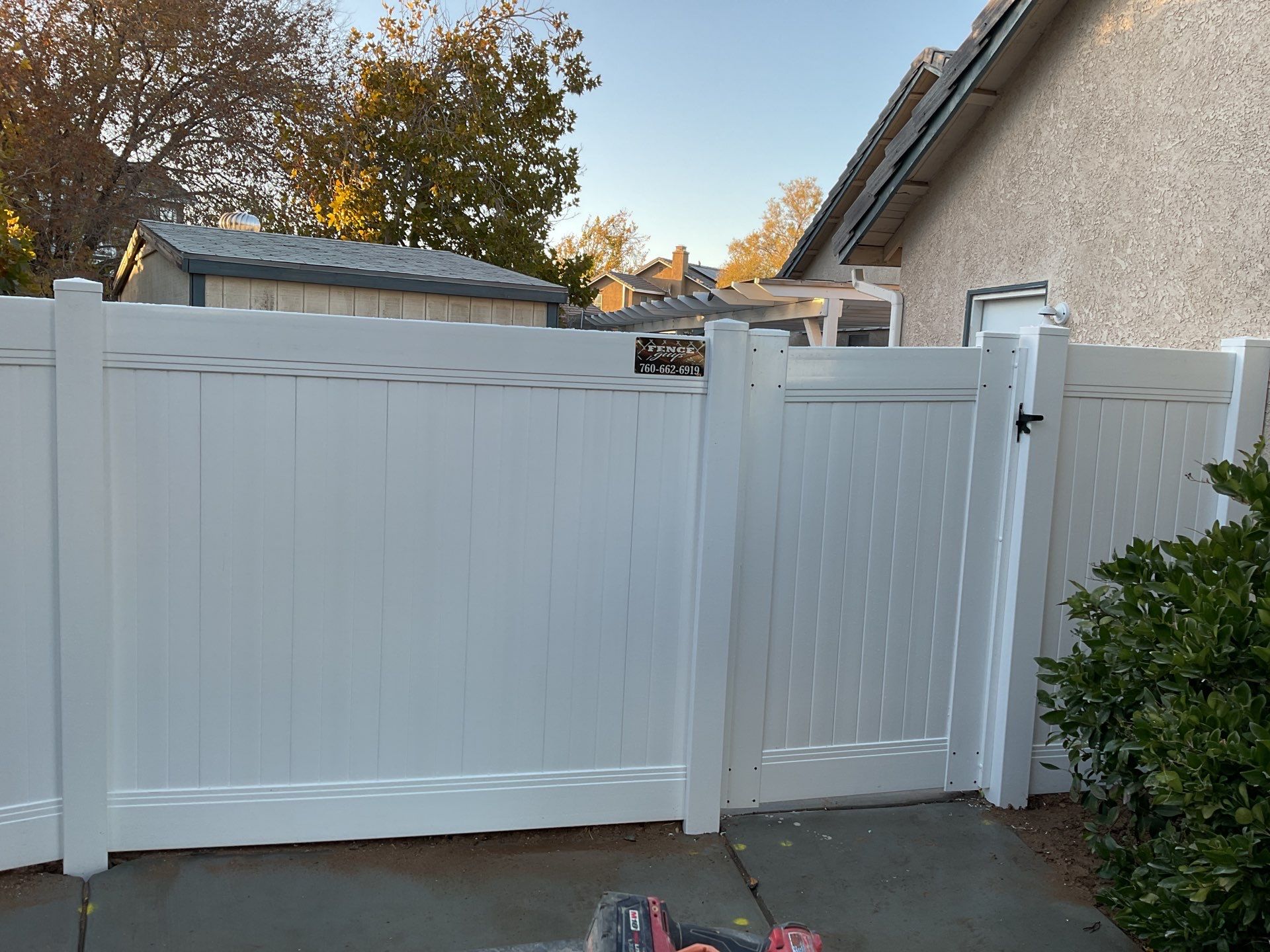 Fence Installation using Vinyl by Fence Guys Inc. 
