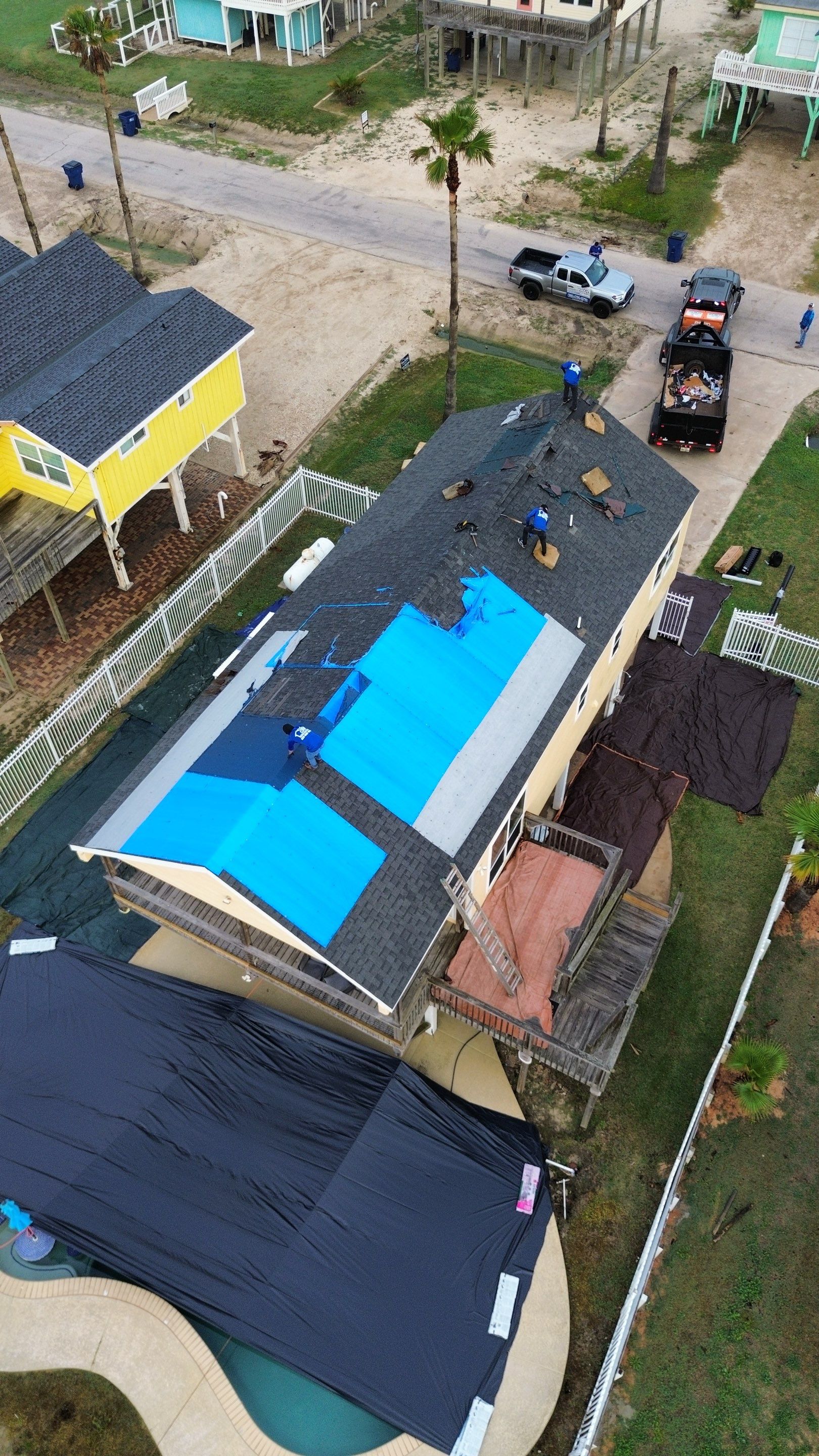 Roof Replacement using IKO Cambridge Dual Grey by CAP Roofing and Construction LLC