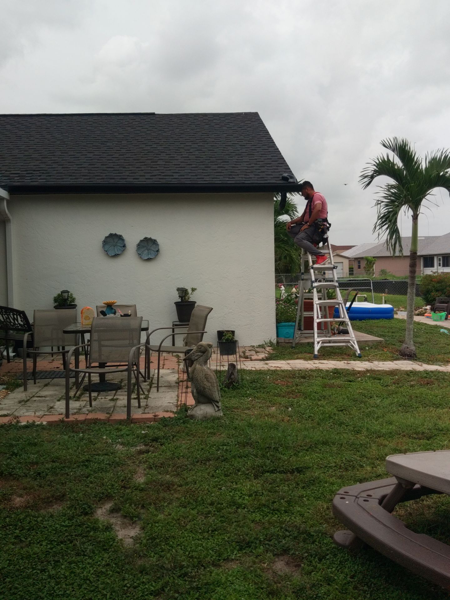 Black Seamless Gutters for Modern Cape Coral Homes by Gutter Professors