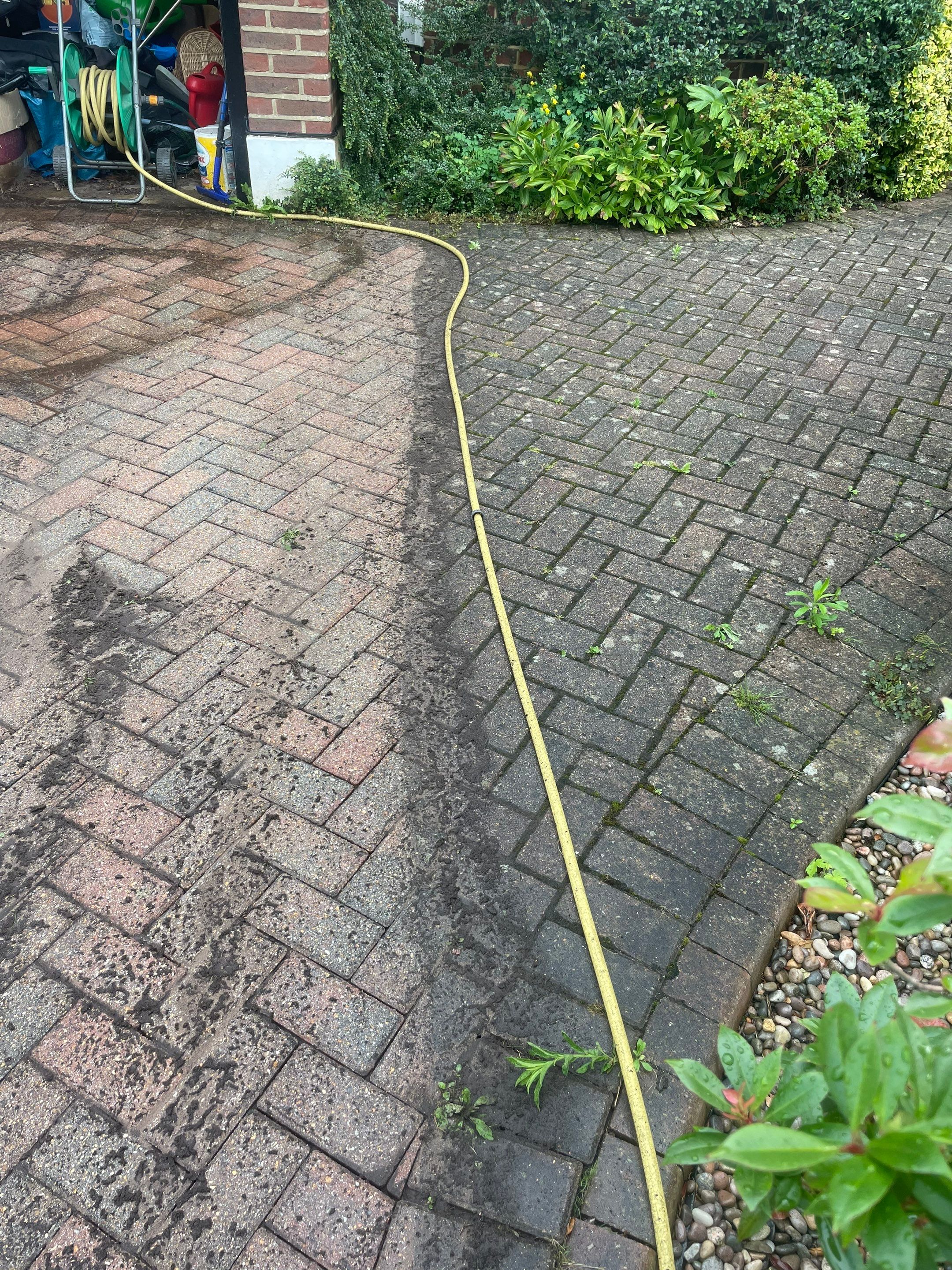 Roof and Driveway Clean using Honda 15lpm Low Pressure Washing Machine by Ges Exterior Cleaning ltd
